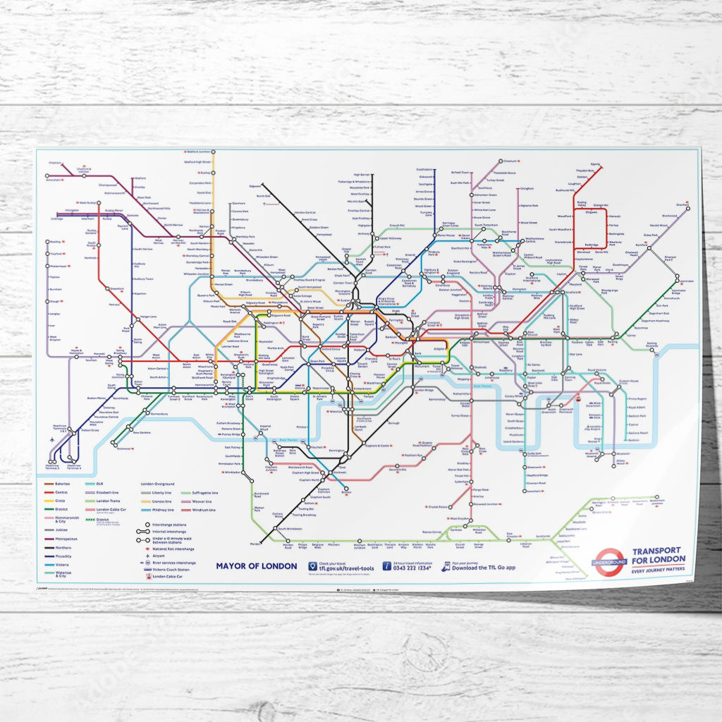 London Underground Map 61x91.5cm Poster