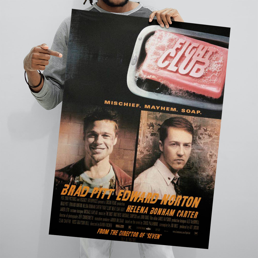 Fight Club 'Michief. Mayhem. Soap.' Movie Poster 61x91.5cm: Indivifually Rolled & Labeled
