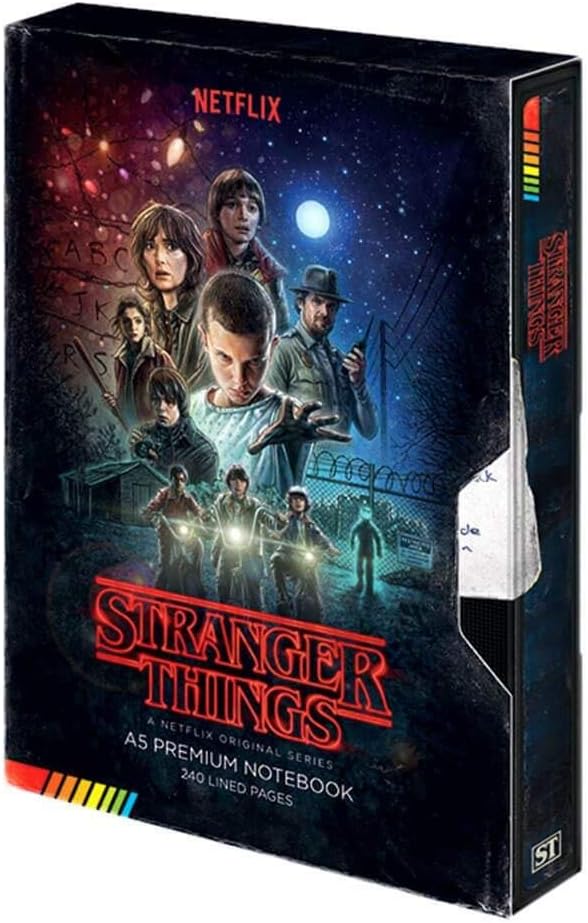 Stranger Things A5 Premium Lined Notebook VHS-Style