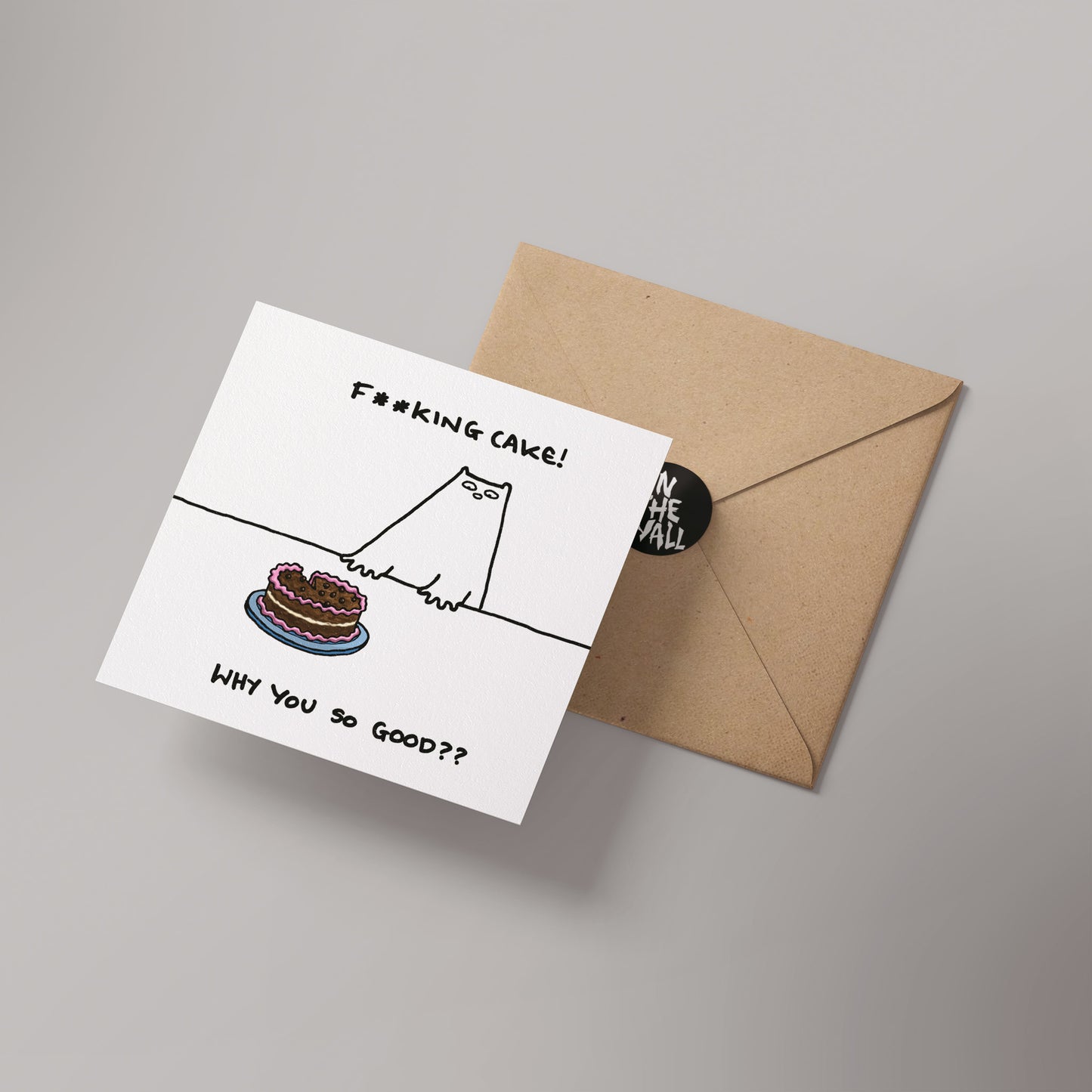 Cake Barnstable and Friends Greetings card 14x14cm