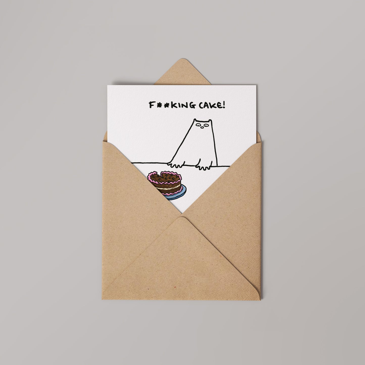 Cake Barnstable and Friends Greetings card 14x14cm