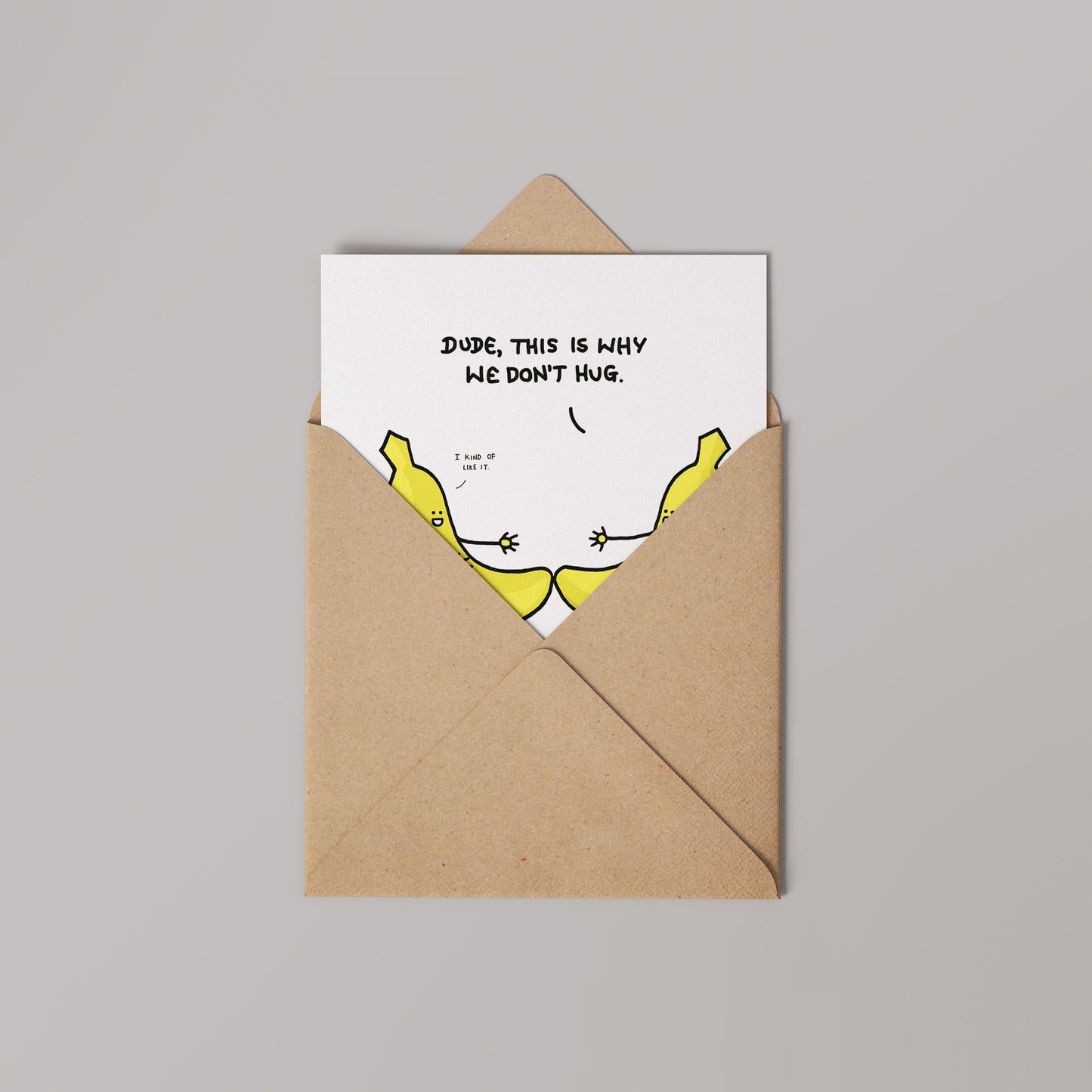 Dude this is why we dont hug Barnstable and Friends Greetings card 14x14cm
