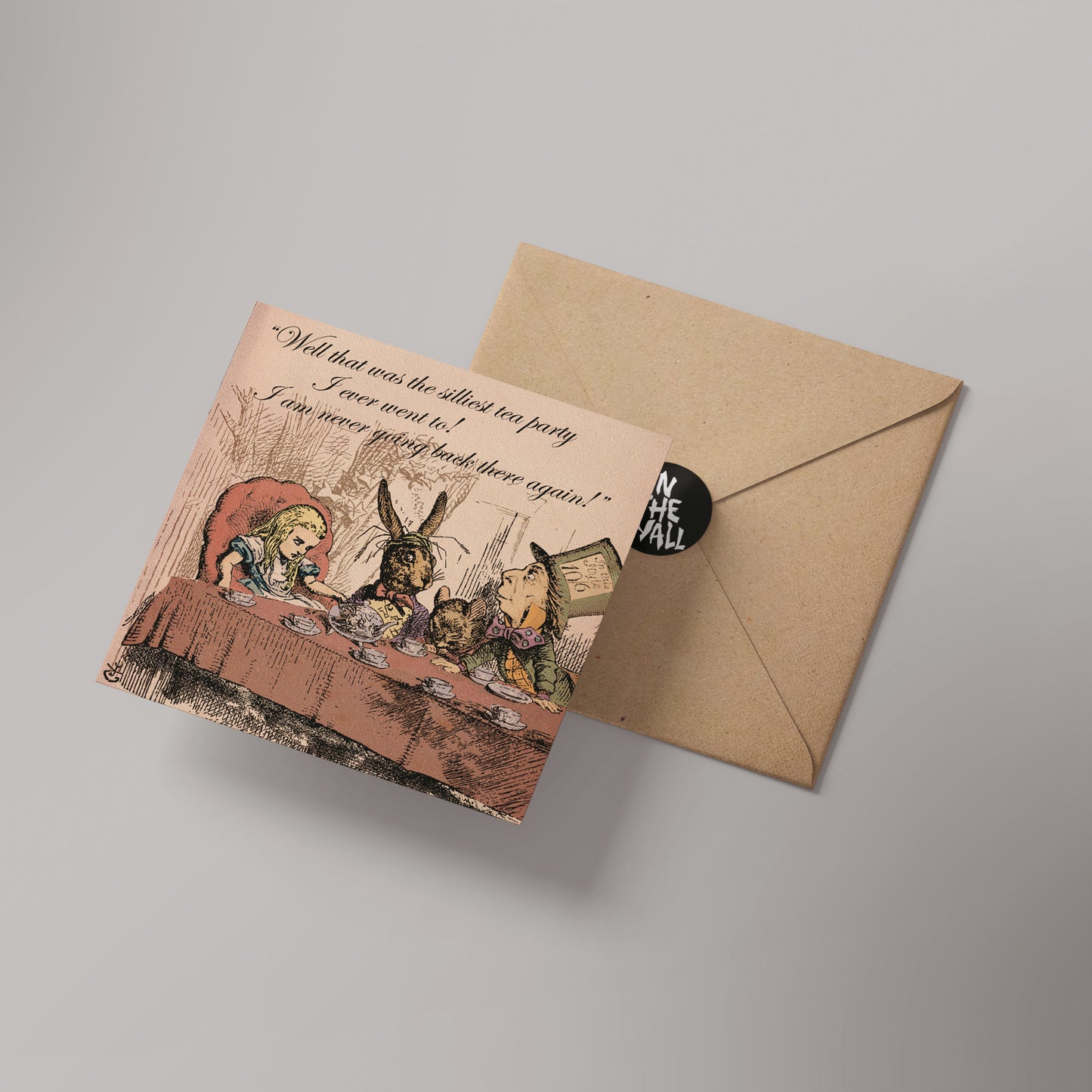 Alice in Wonderland Silliest Tea Party Greetings Card 14x14cm