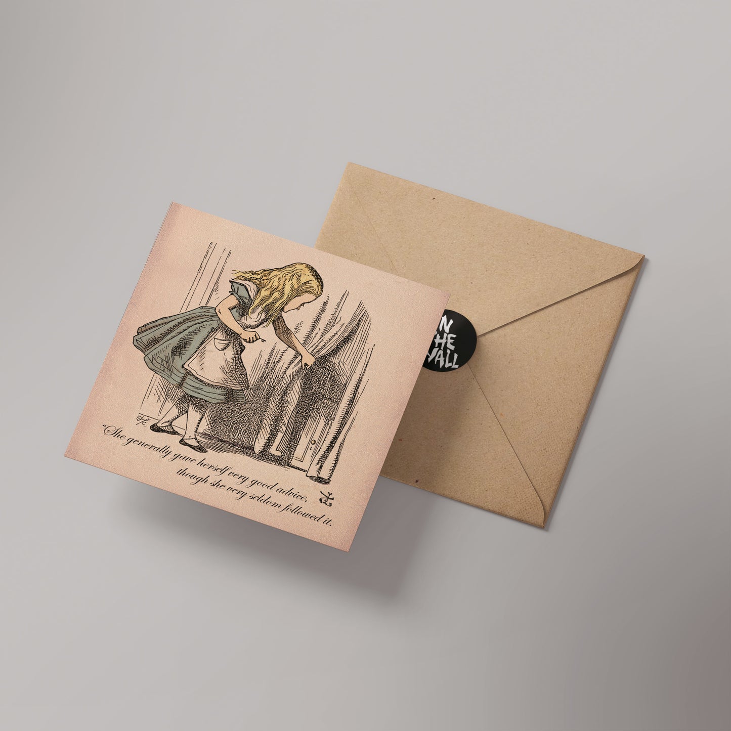 Alice in Wonderland Very good Advice Greetings Card 14x14cm