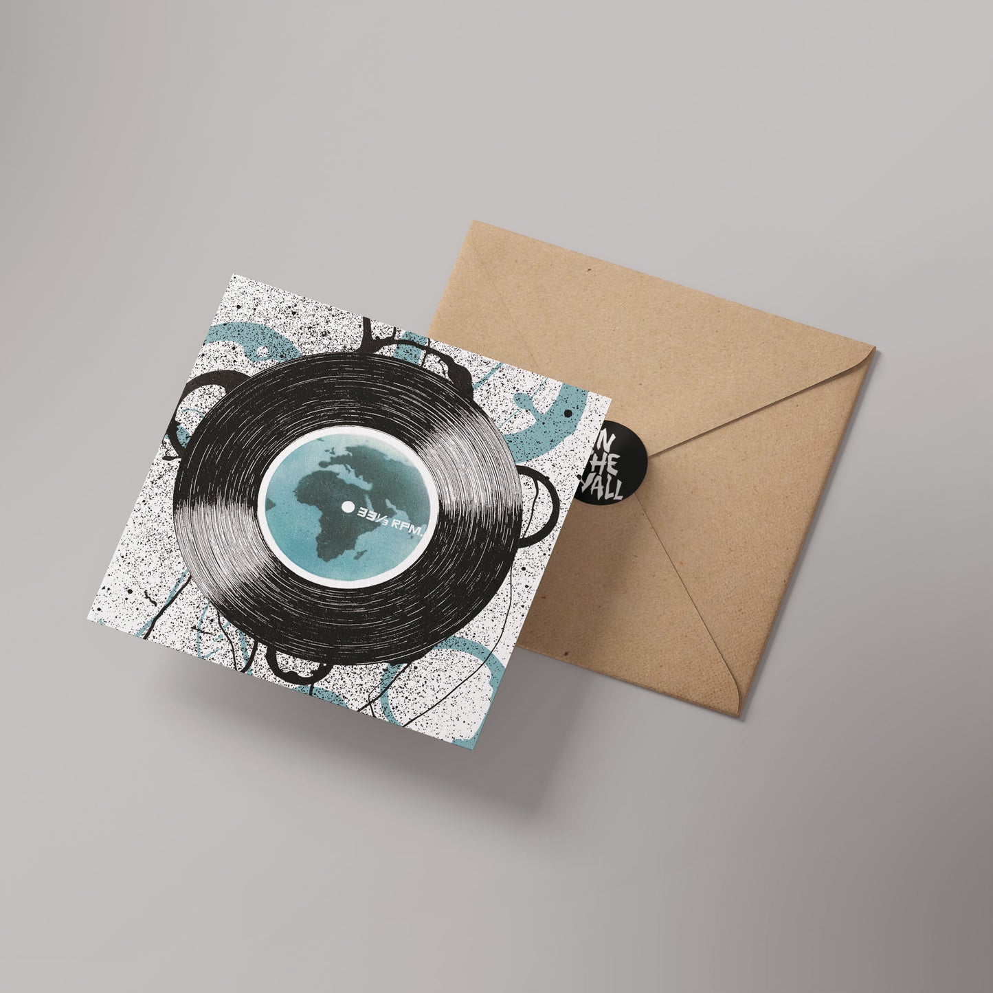 33rpm Greetings card (Blank Inside)