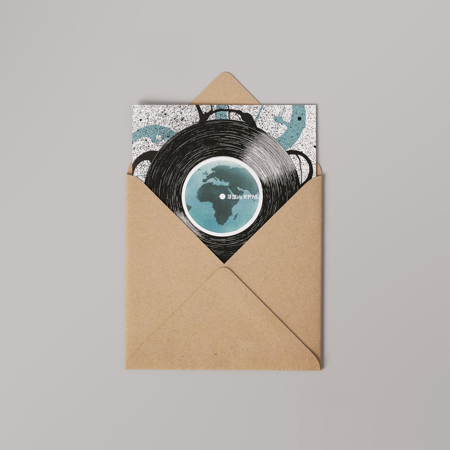 33rpm Greetings card (Blank Inside)