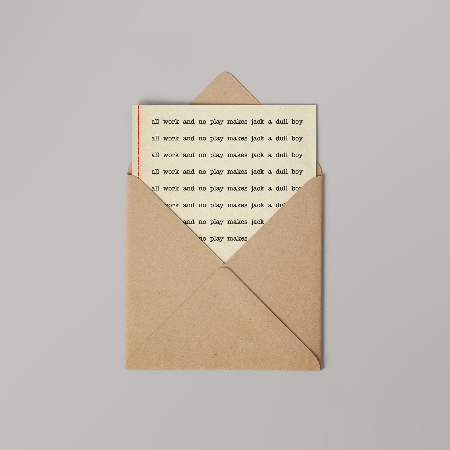 The Shining, Jack Movie Quote Greetings Card (14x14cm)
