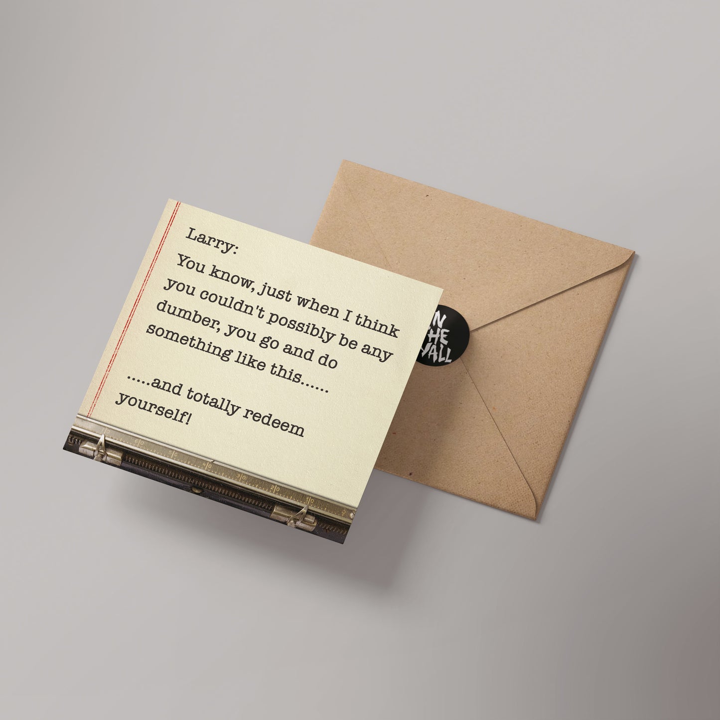 Dumb and Dumber, Larry Movie Quote Greetings Card (14x14cm)