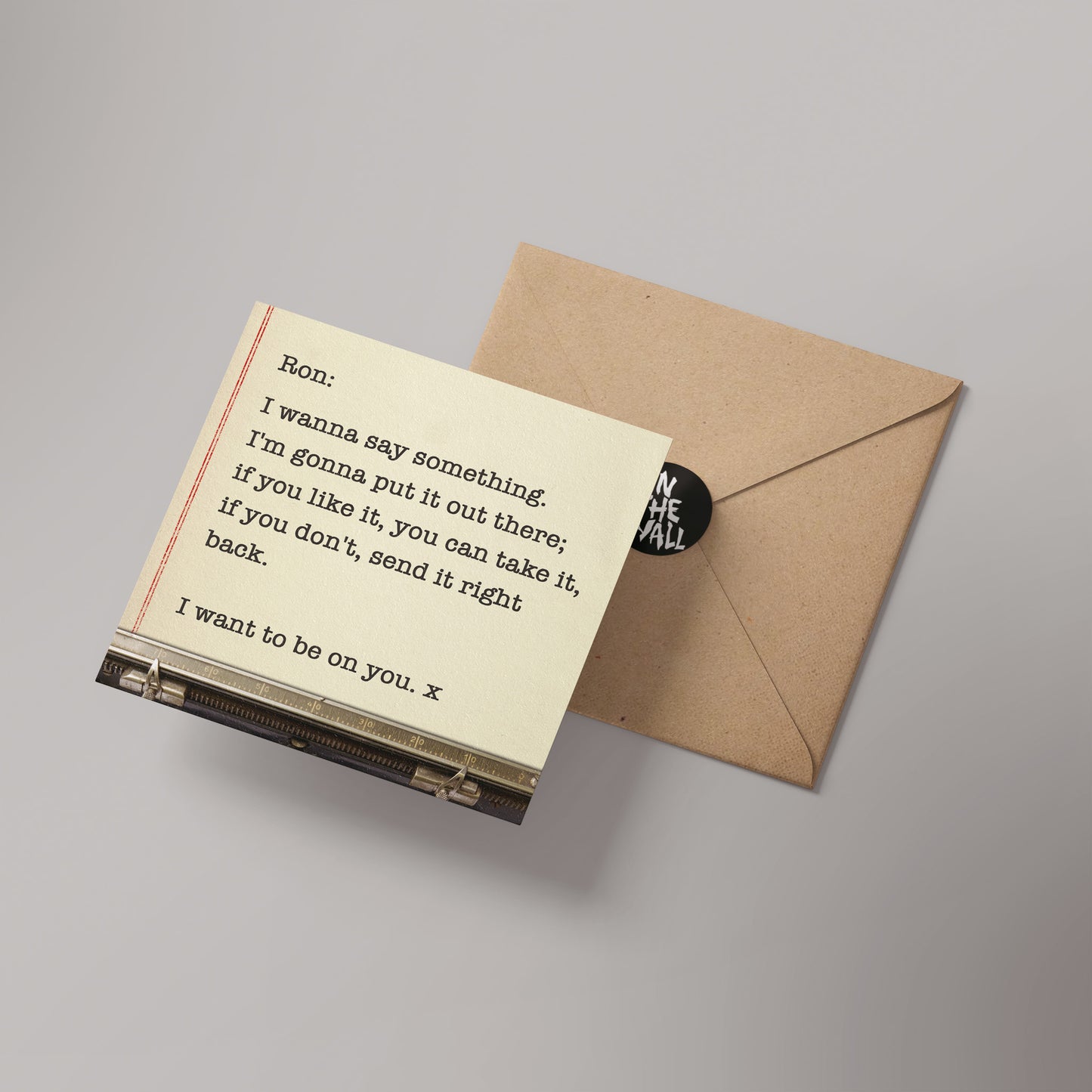 Anchorman, Ron Movie Quote Greetings Card (14x14cm)
