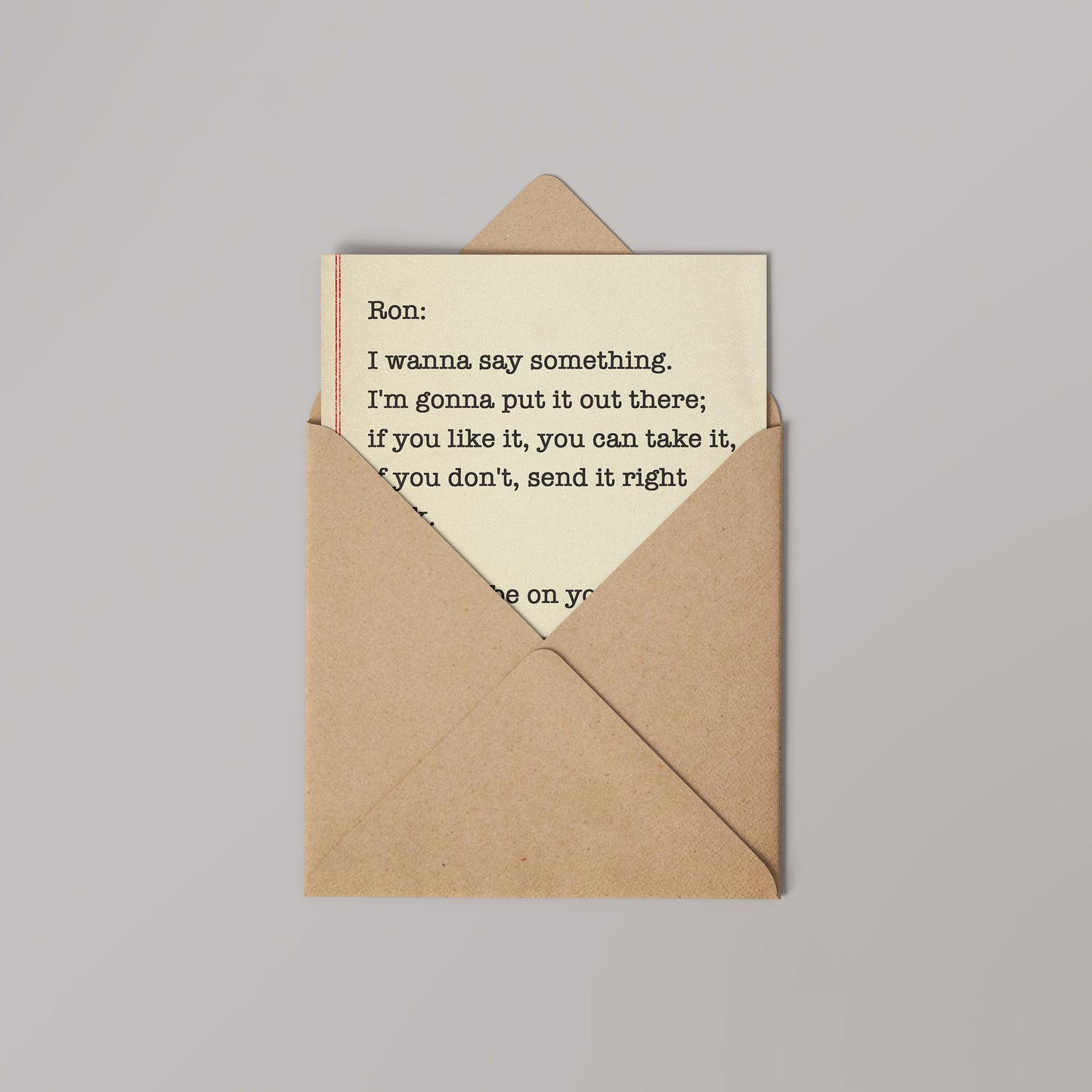 Anchorman, Ron Movie Quote Greetings Card (14x14cm)