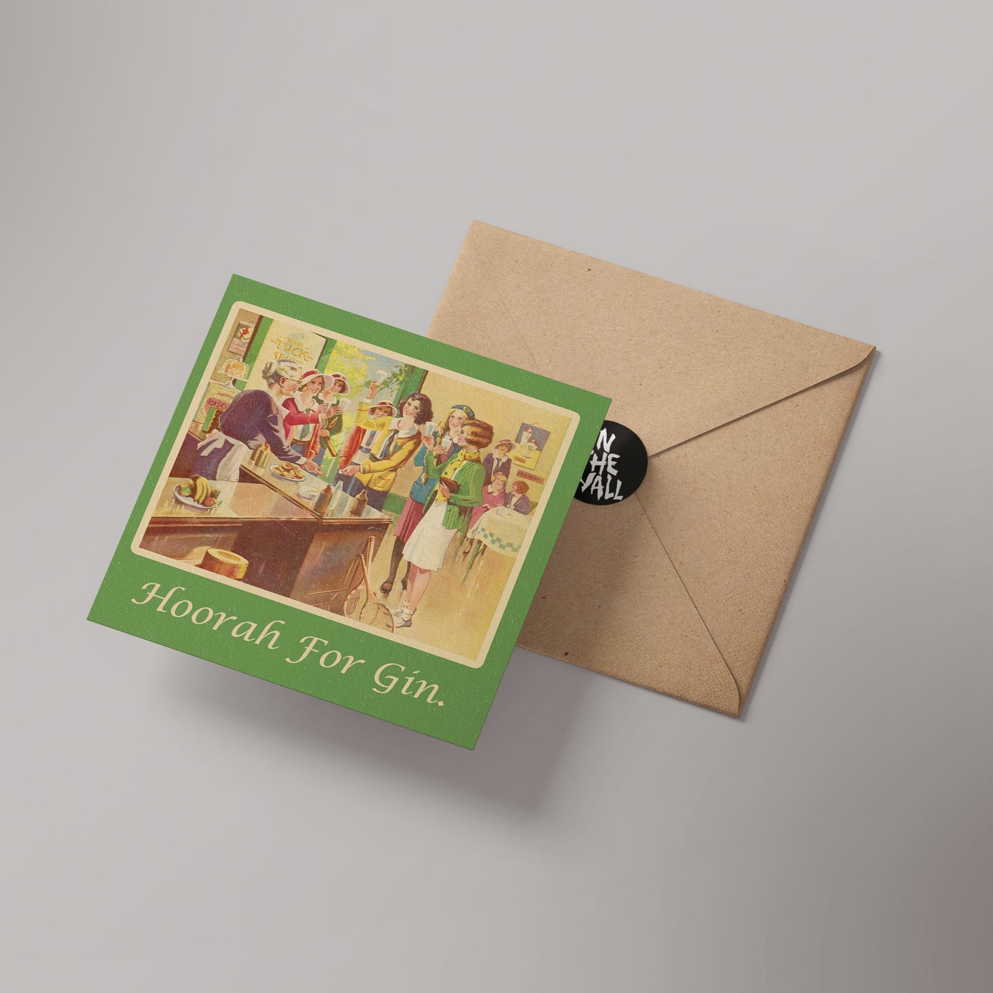 Hoorah for Gin Greetings Card 14x14cm