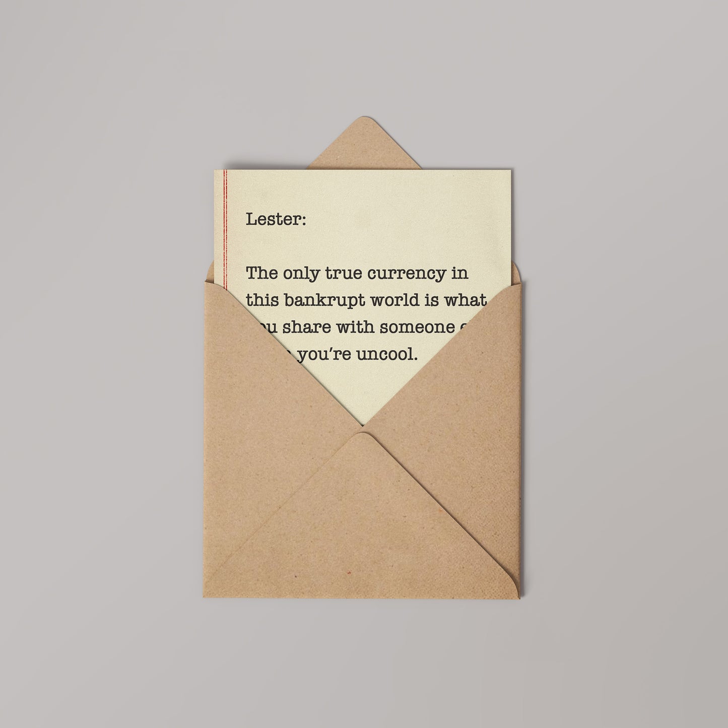 Almost Famous, Lester Movie Quote Greetings Card (14x14cm)