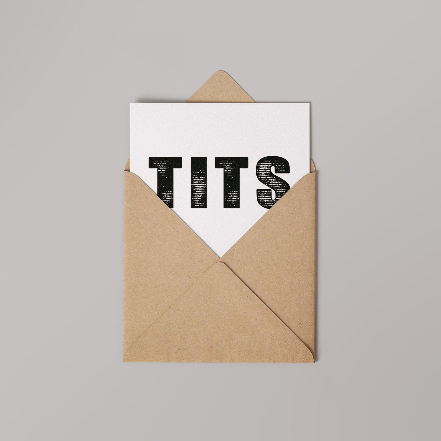 Tits Greetings card (Blank Inside)