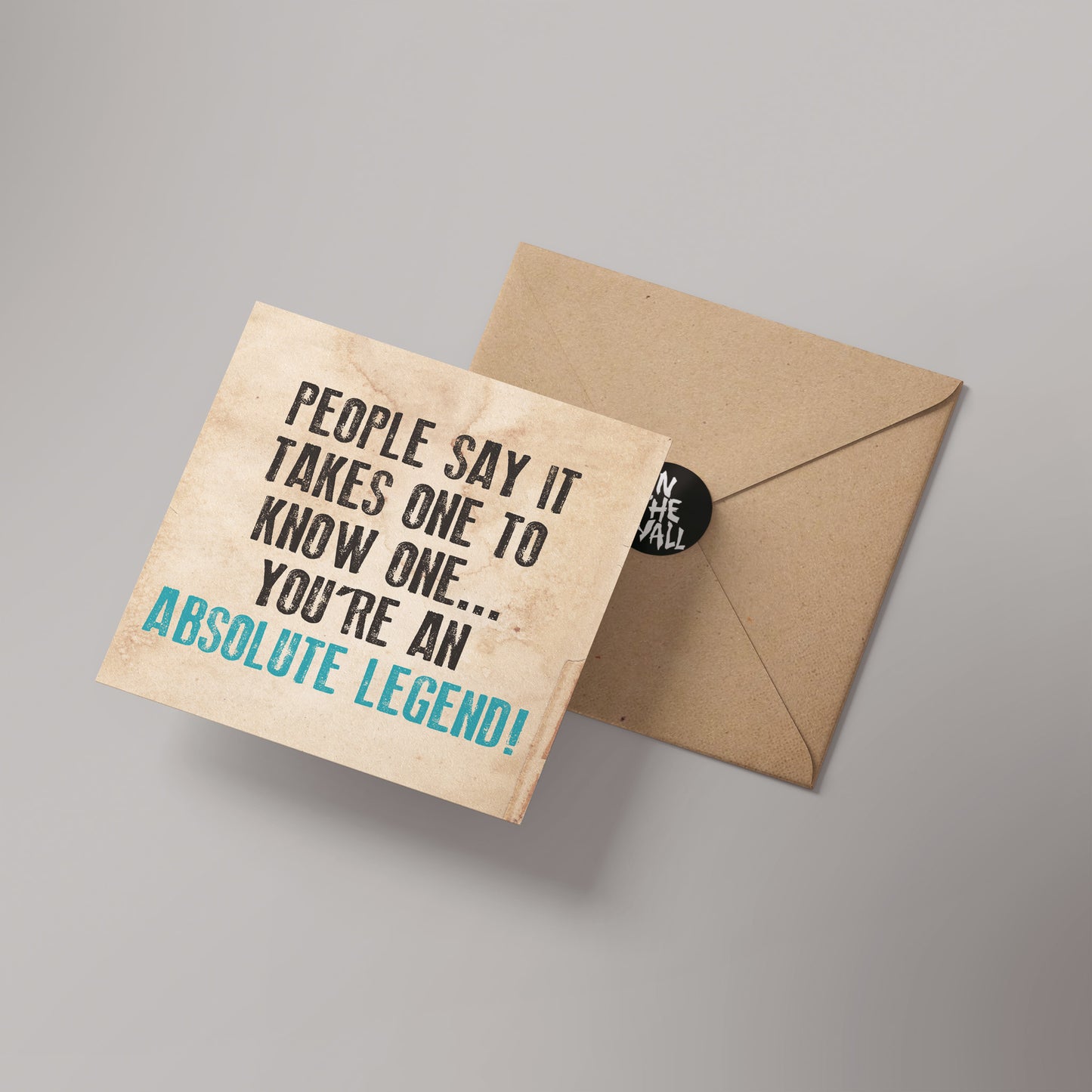 Legend Letter Press Greetings card (Blank Inside)