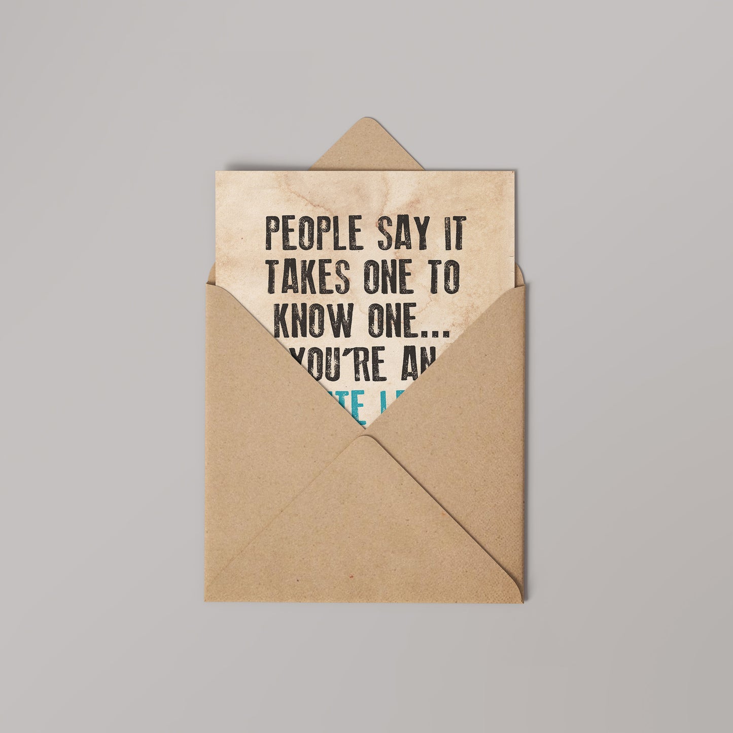 Legend Letter Press Greetings card (Blank Inside)