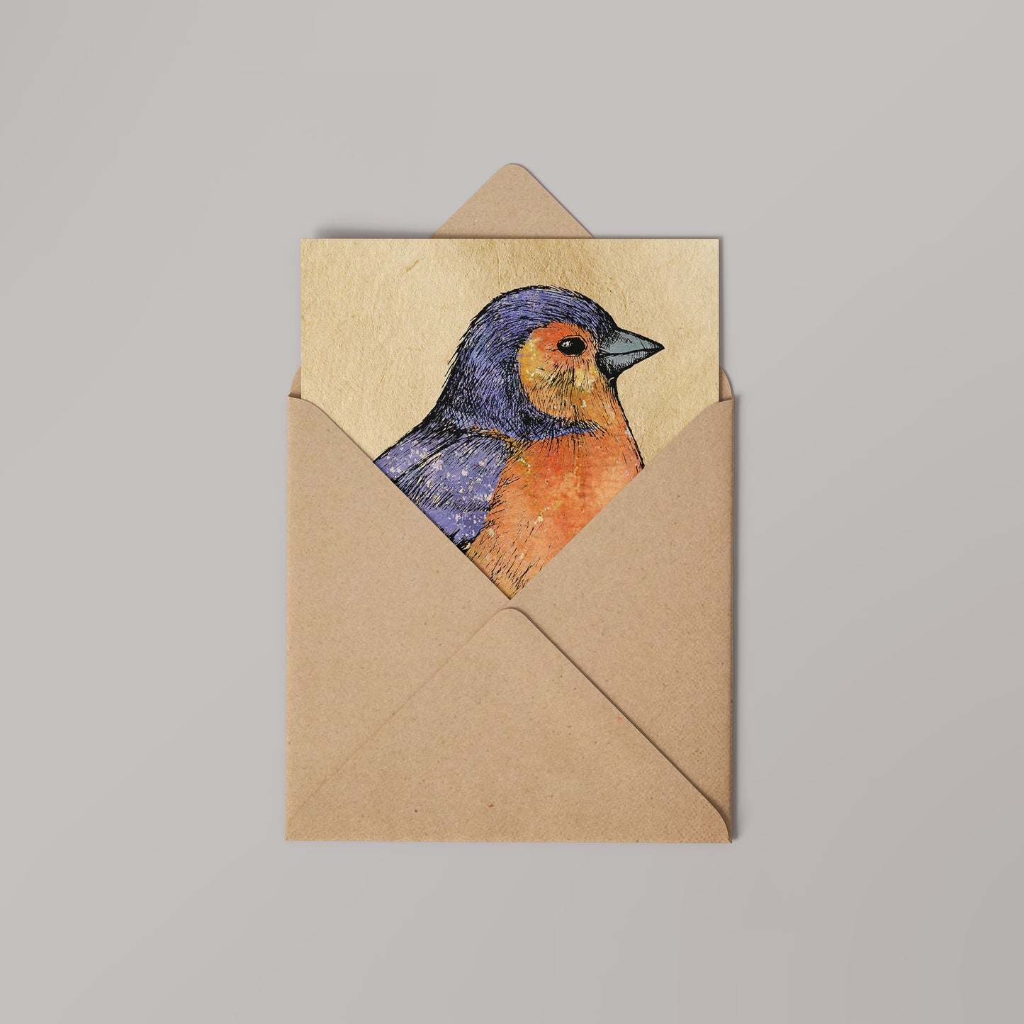 Chaffinch Greetings Card 14x14cm (blank inside)