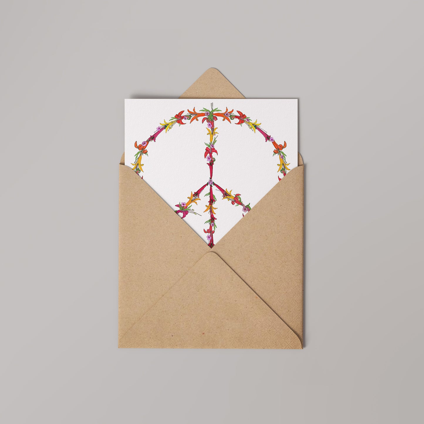 CND Flower Power Greetings Card 14x14cm (blank inside)