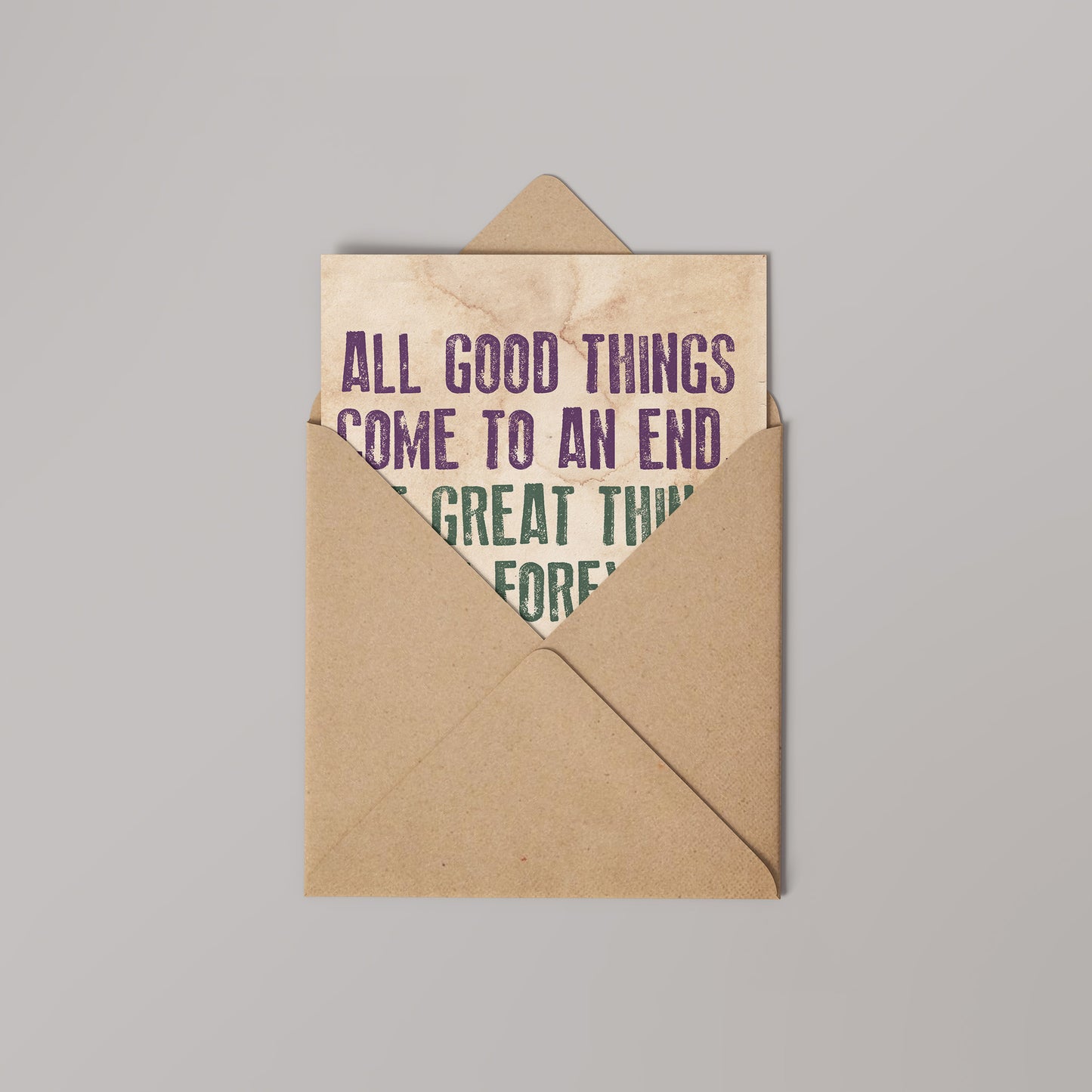 Great Things Last Forever Greetings Card 14x14cm (blank inside)