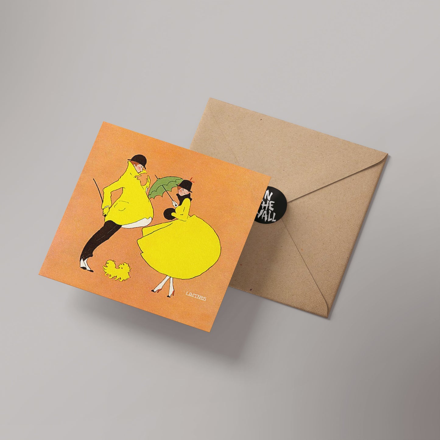 Georges Lepape Yellow is the new black 14x14cm Greetings Card "Blank Inside"