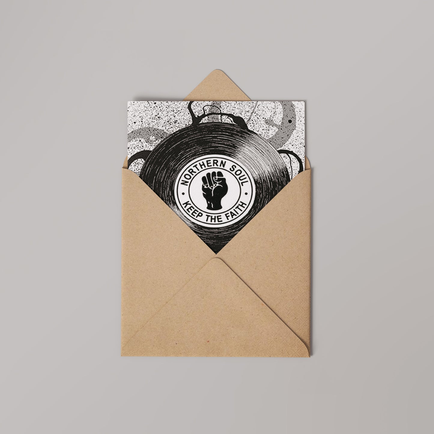 Northern Soul 14x14cm Greetings Card "Blank Inside"