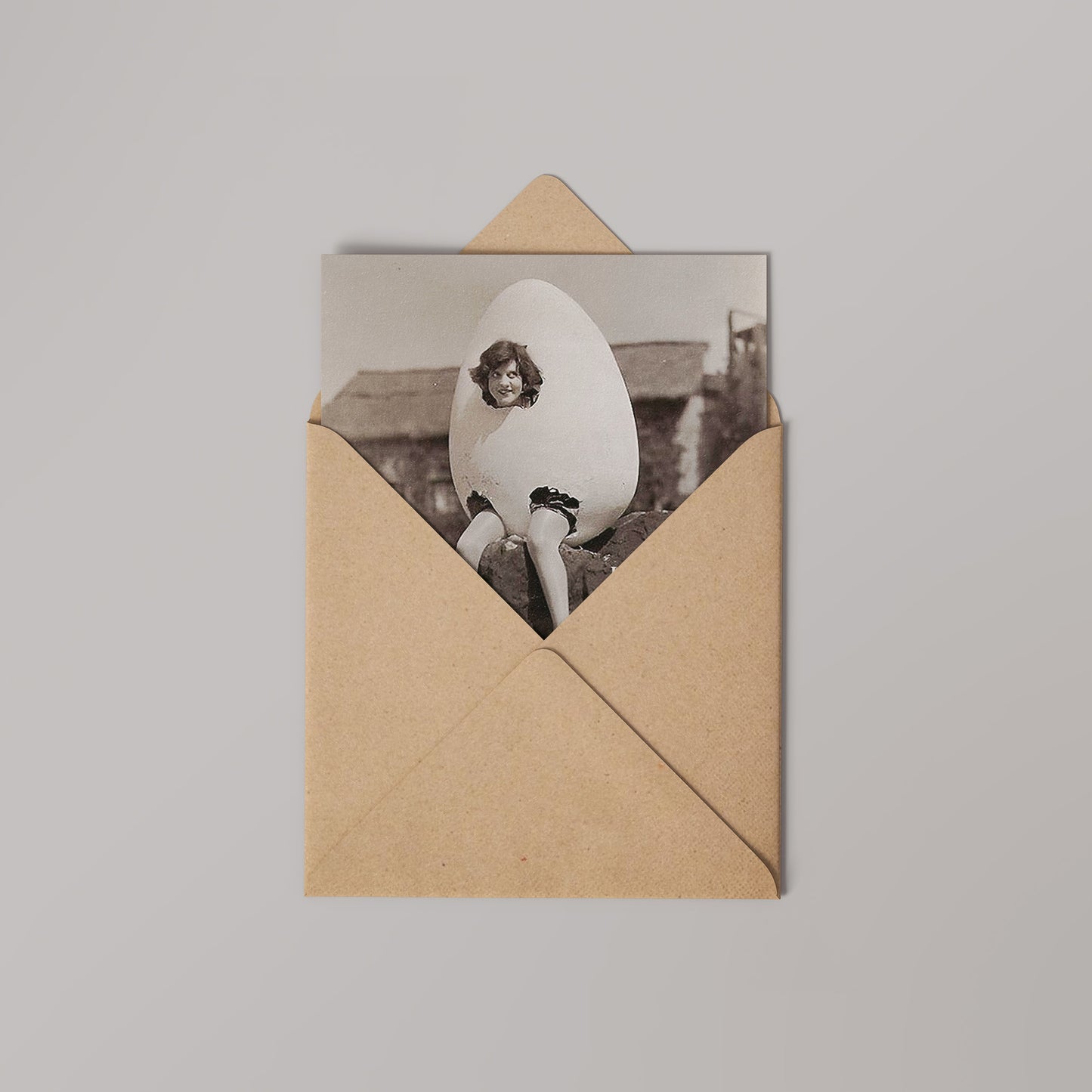 Eggcellent Birthday Vinatge Comedy 14x14cm Greetings card (Blank Inside)