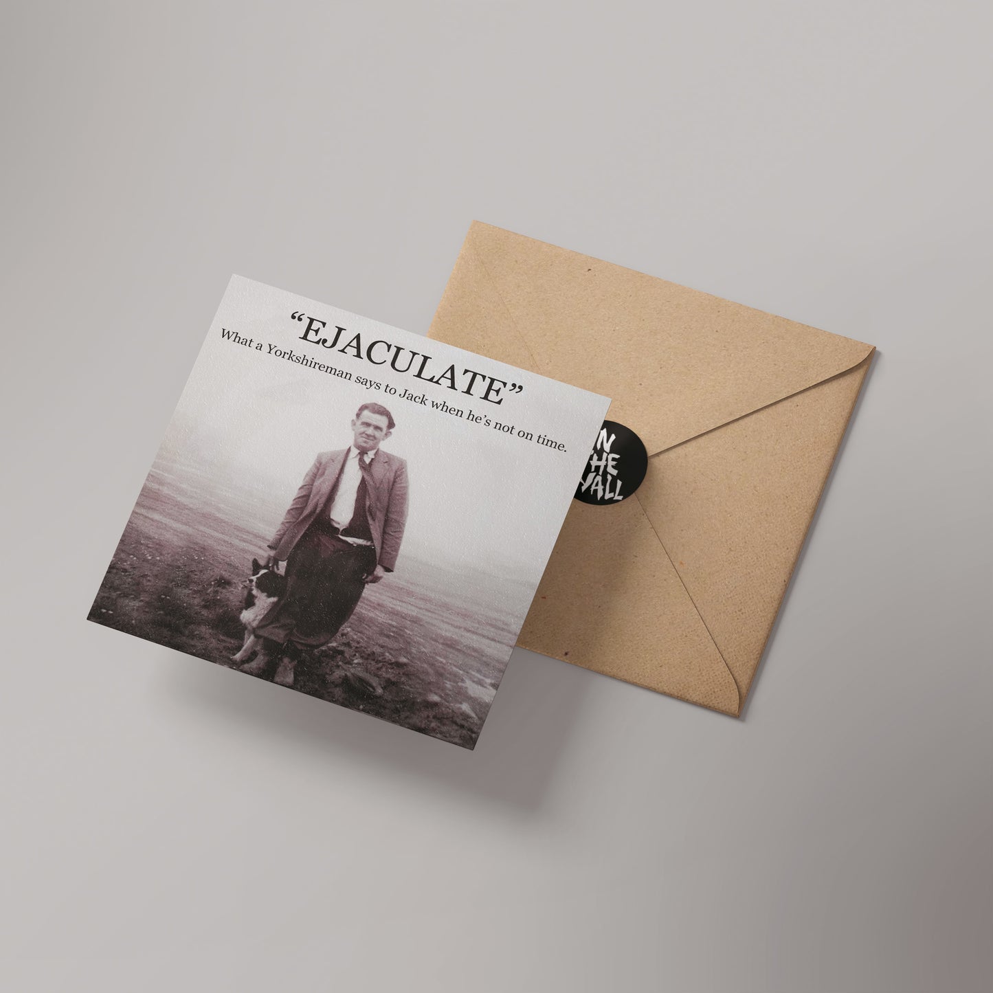 Drunk Cowboy Greetings Card 14x14cm