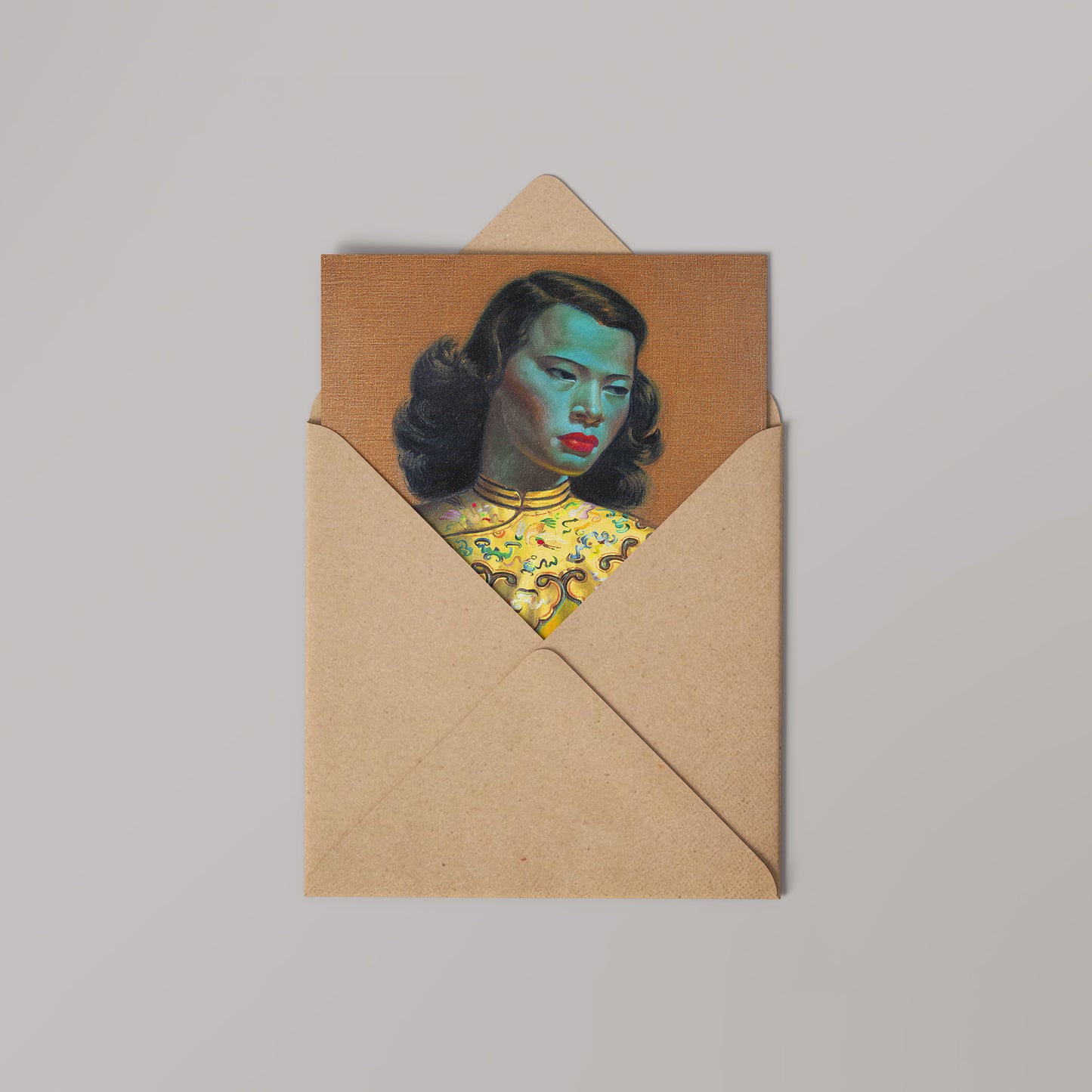 Vladimir Tretchikoff - Chinese Girl Greetings Card 14x14cm