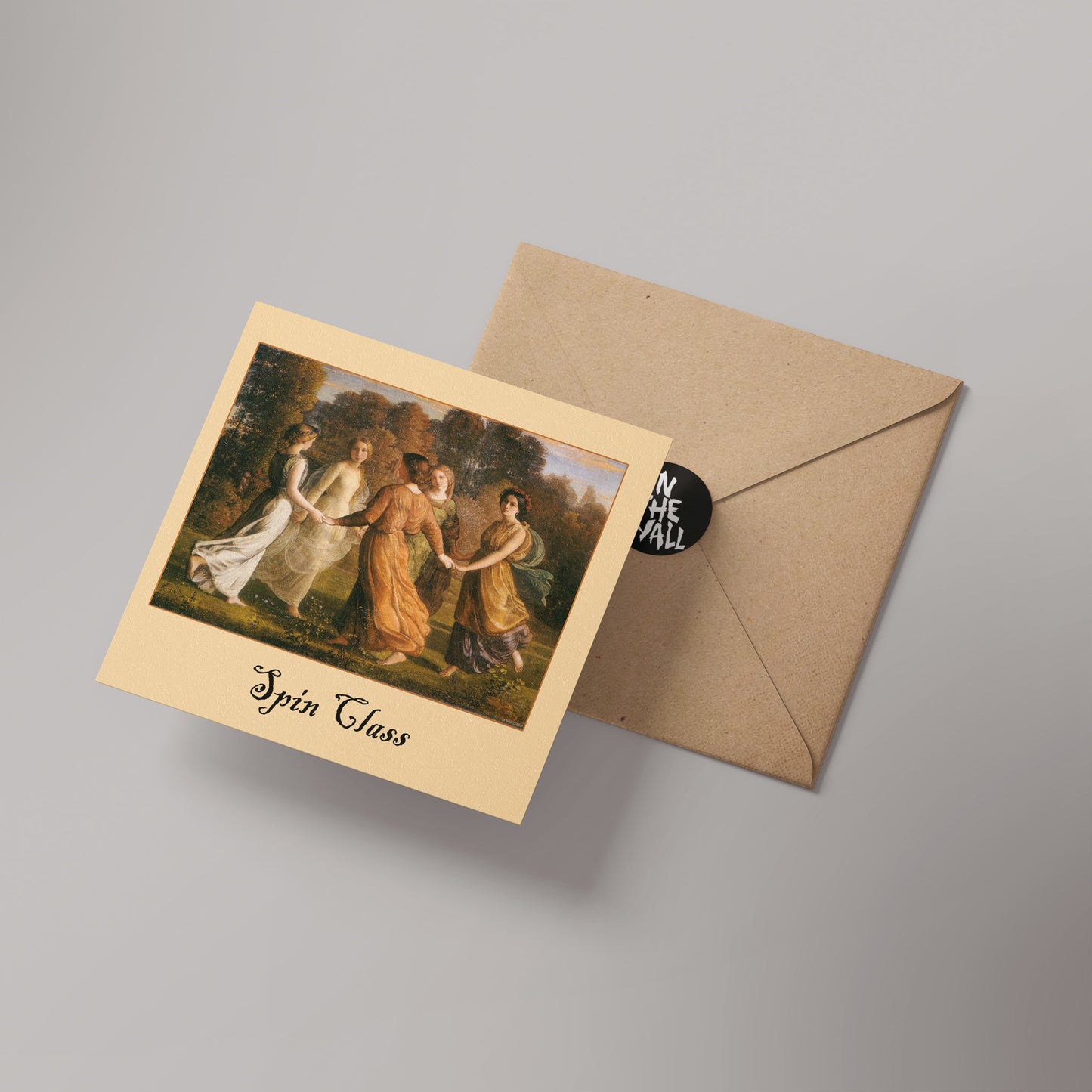 Spin class Greetings Card 14x14cm