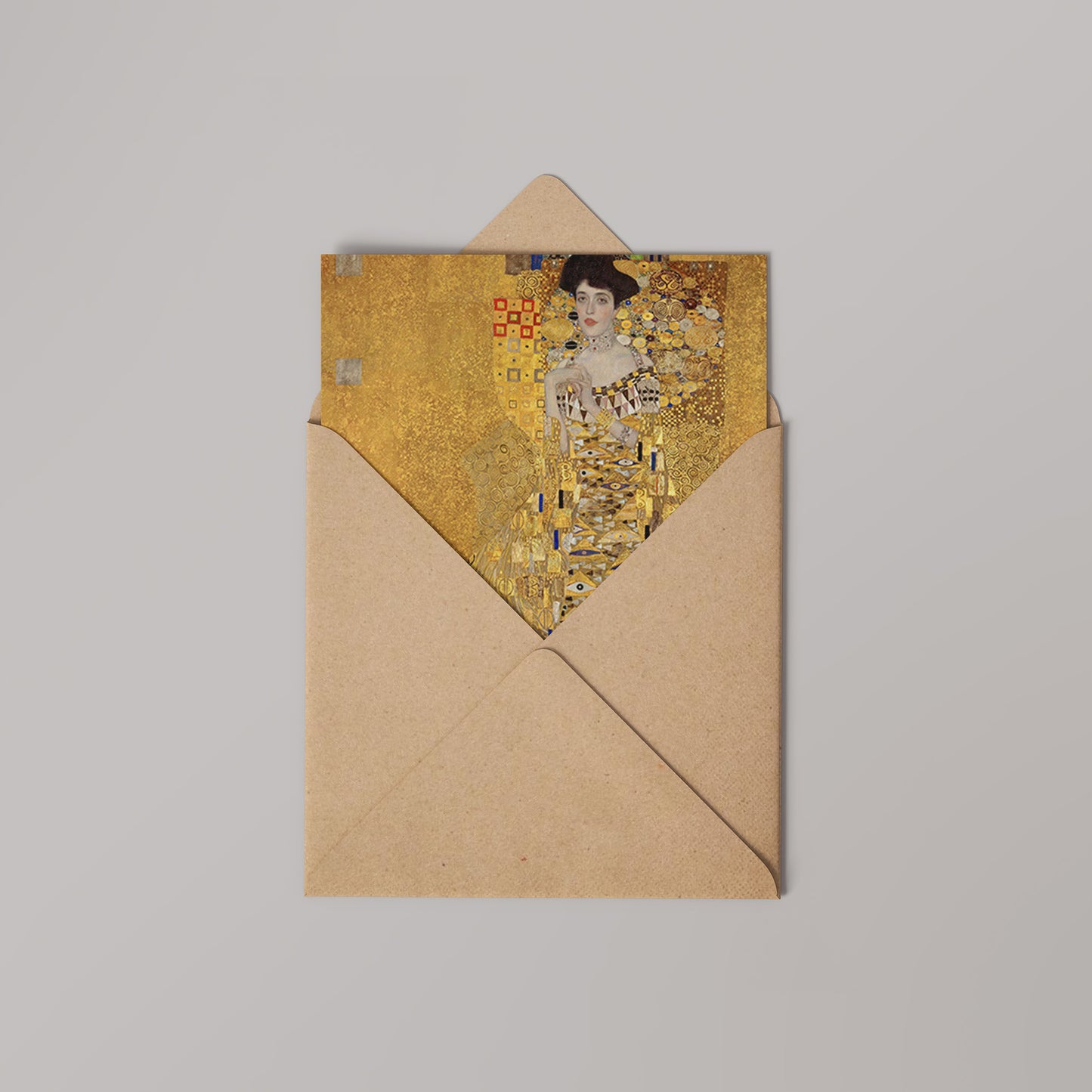 Portrait of Adele Bloch Bauer by Gustav Klimt 14x14cm Greetings Card