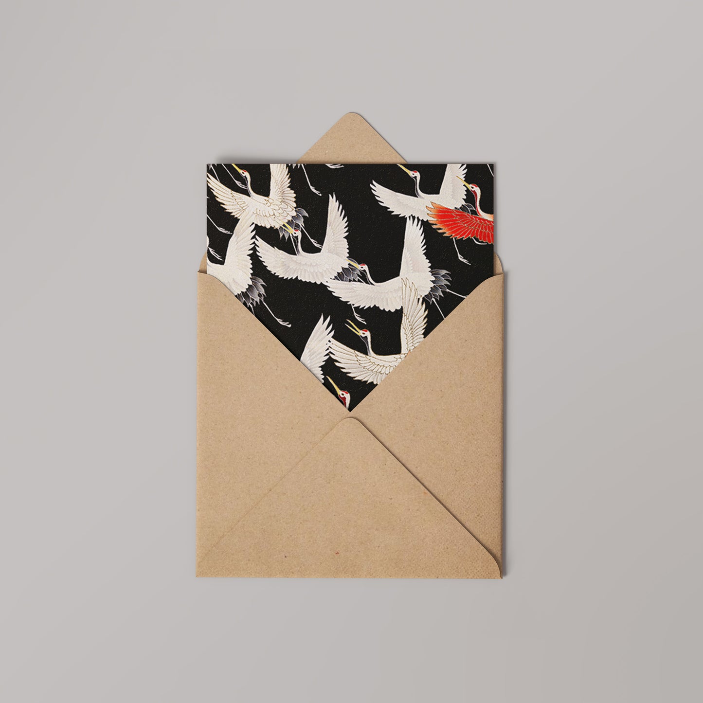 Flying Egrets Ohara Koson 14x14cm Greetings Card