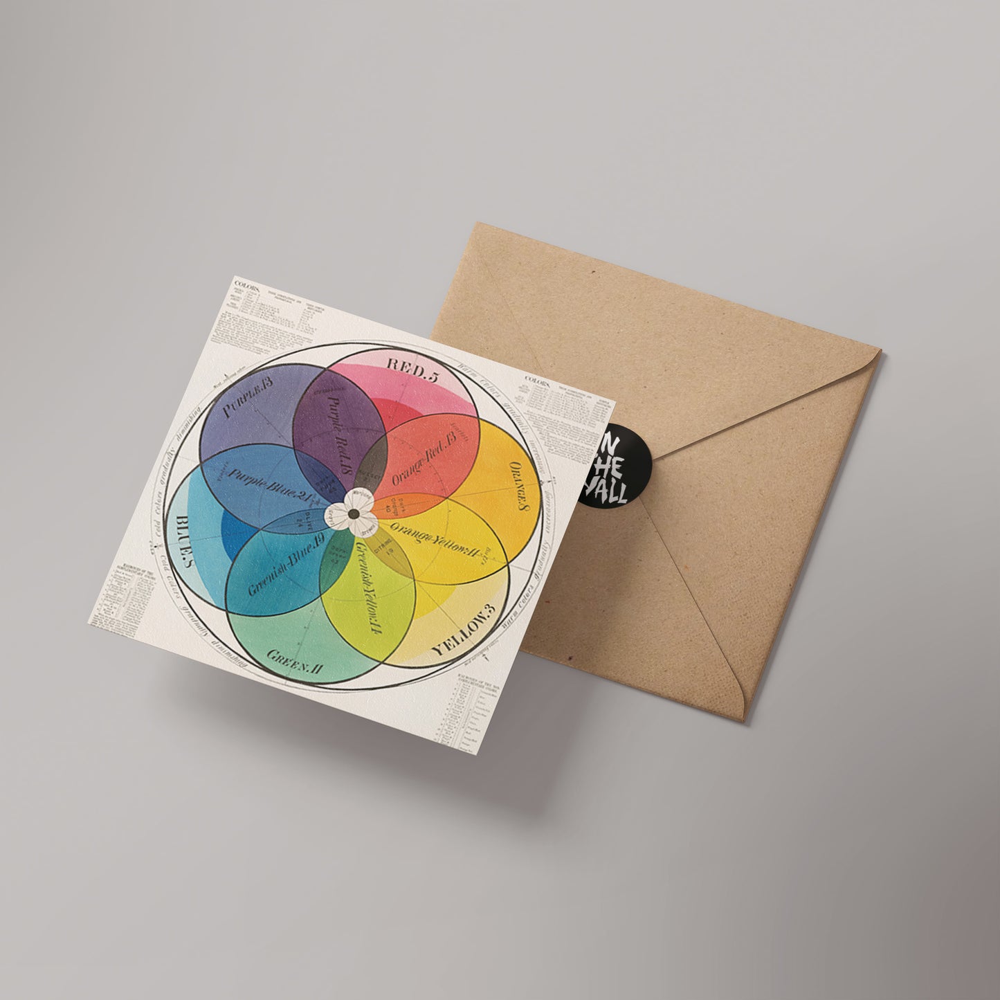 Colour Wheel Greetings Card 14x14cm