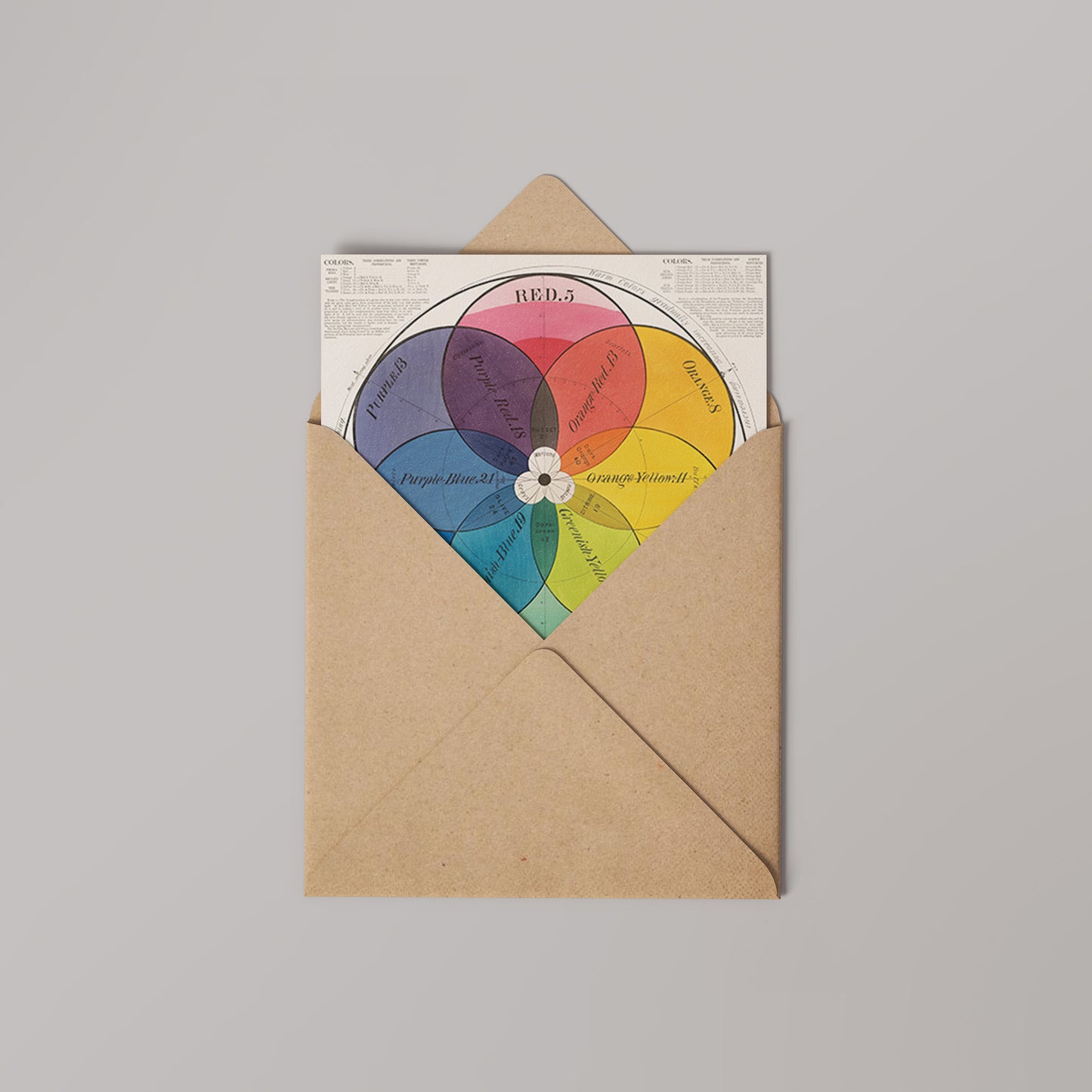 Colour Wheel Greetings Card 14x14cm