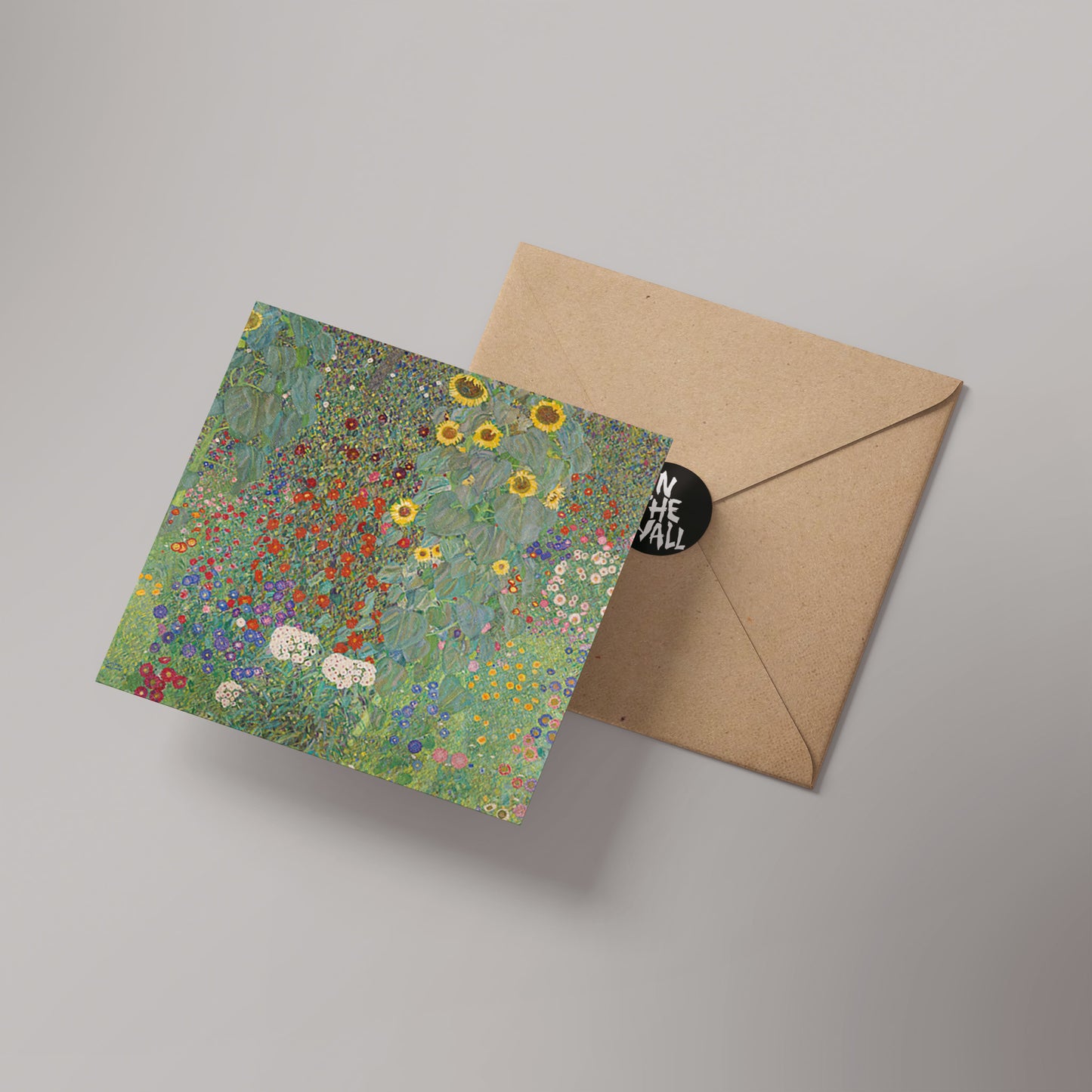 Gustav Klimt: Flower Garden 14x14cm Greetings Card