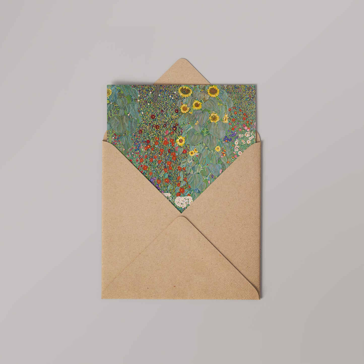 Gustav Klimt: Flower Garden 14x14cm Greetings Card