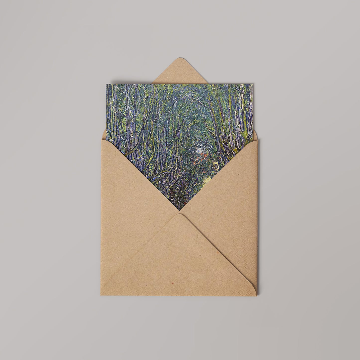 Gustav Klimt: Avenue in the Park of Schloss Kammer 14x14cm Greetings Card