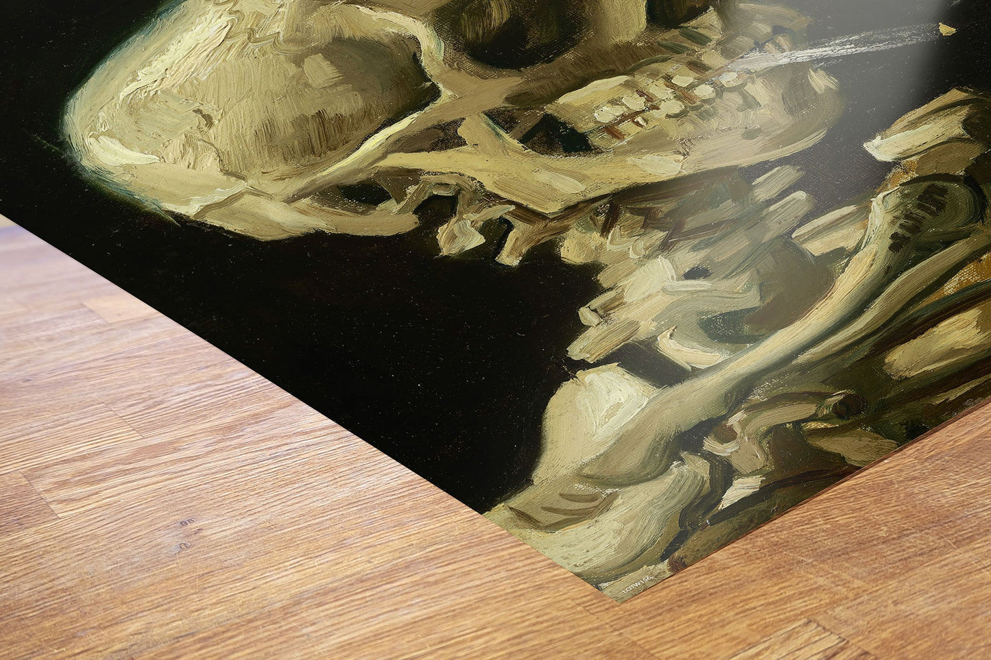 Van Gogh Smoking Skeleton 50x70cm Art Print