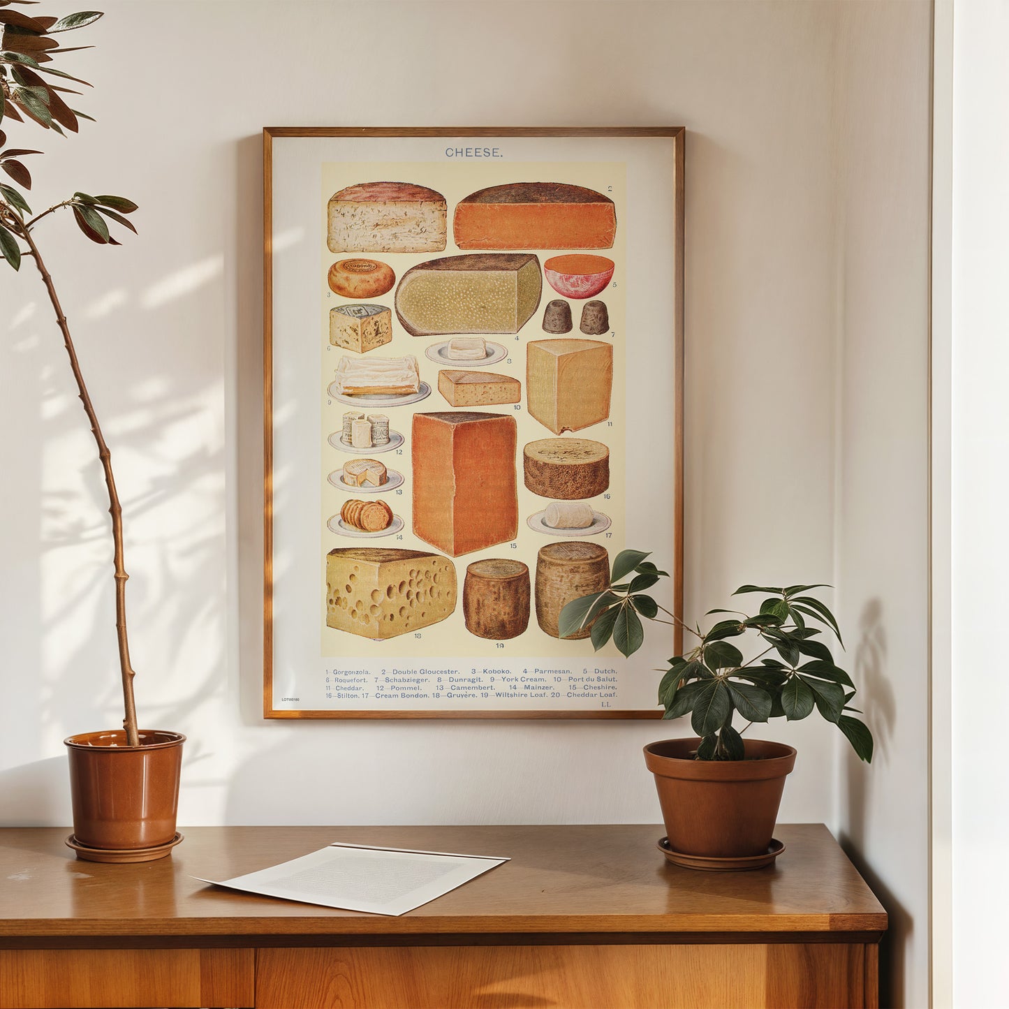 Cheese Chart Poster 50x70cm Art Print