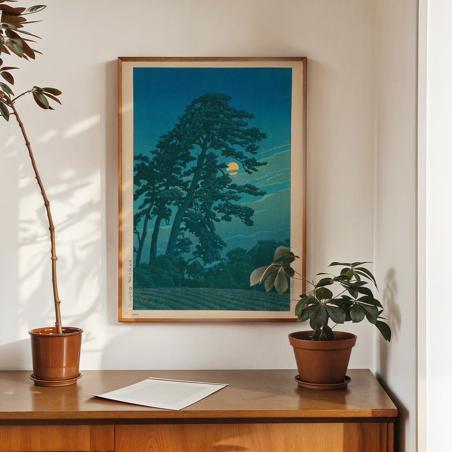 Moon at Magome Japanese Poster by artist Kawase Hasui 50x70cm Art Print