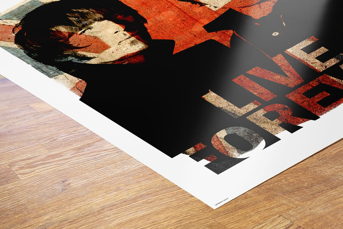 Oasis live forever 70x50cm Art Print