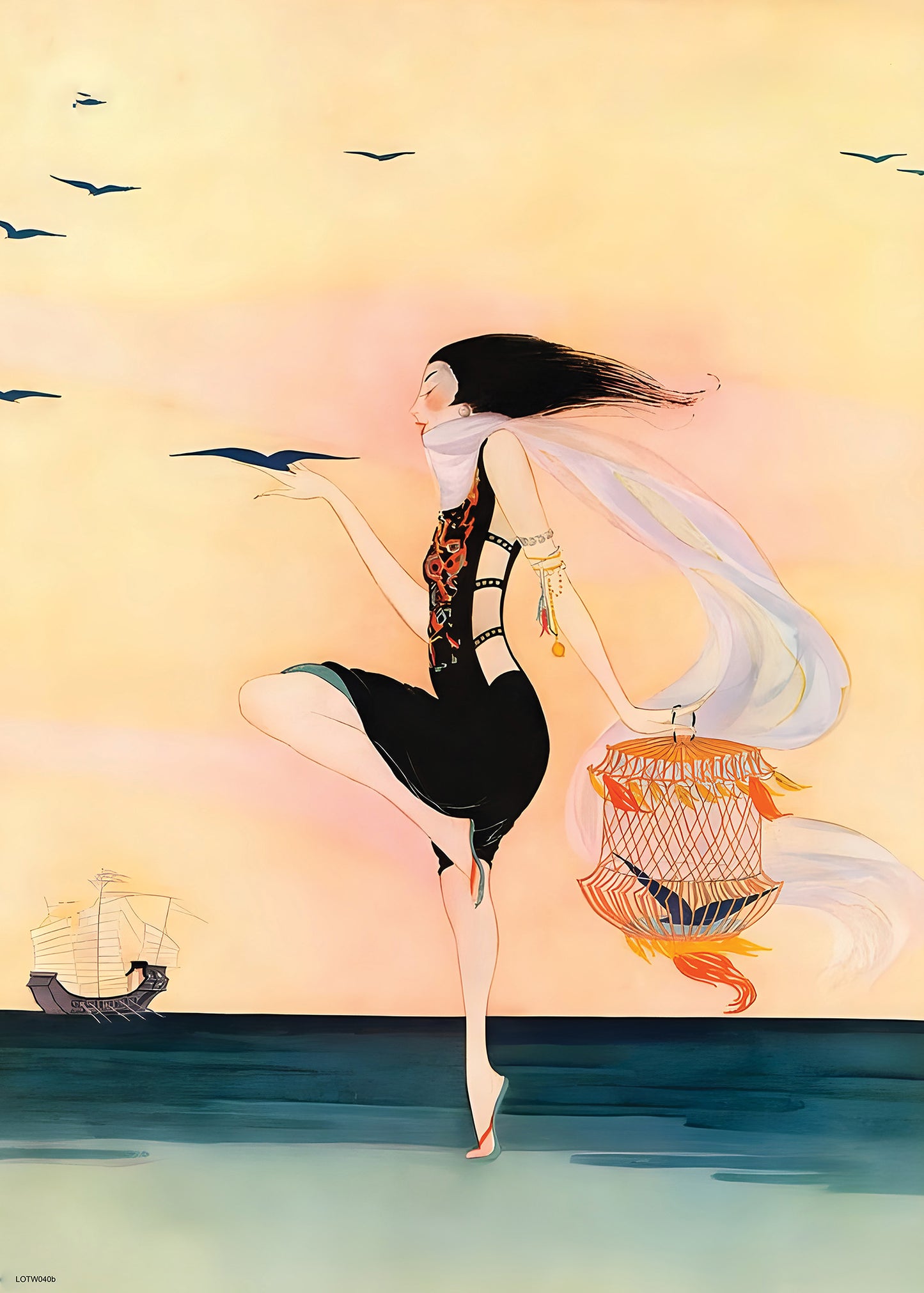 Rita Senger Fashion Art Print Featured on Vanity Fair Cover July 1916 50x70cm