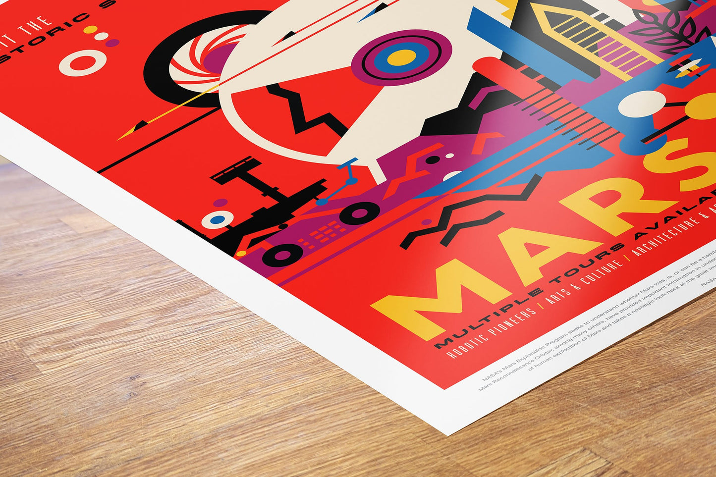 Mars, The Great Voyage, Space Travel, Tourism NASA, Solar System, Planets Art Print Poster 50x70cm