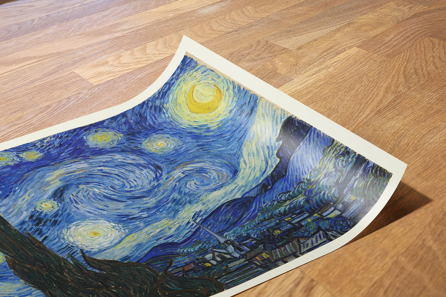 Vincent van Gogh, The Starry Night, Post Impressionism, Painting Art Print Poster 50x70cm