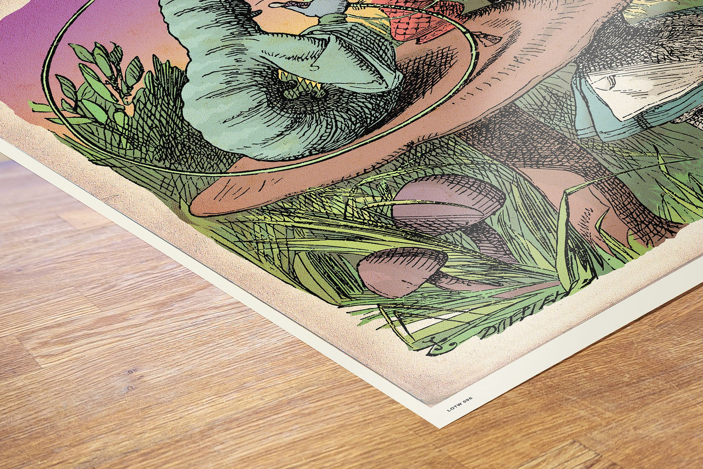 Alice In Wonderland, The Caterpillar, John Tenial Colour Illustration Art Print Poster 50x70cm