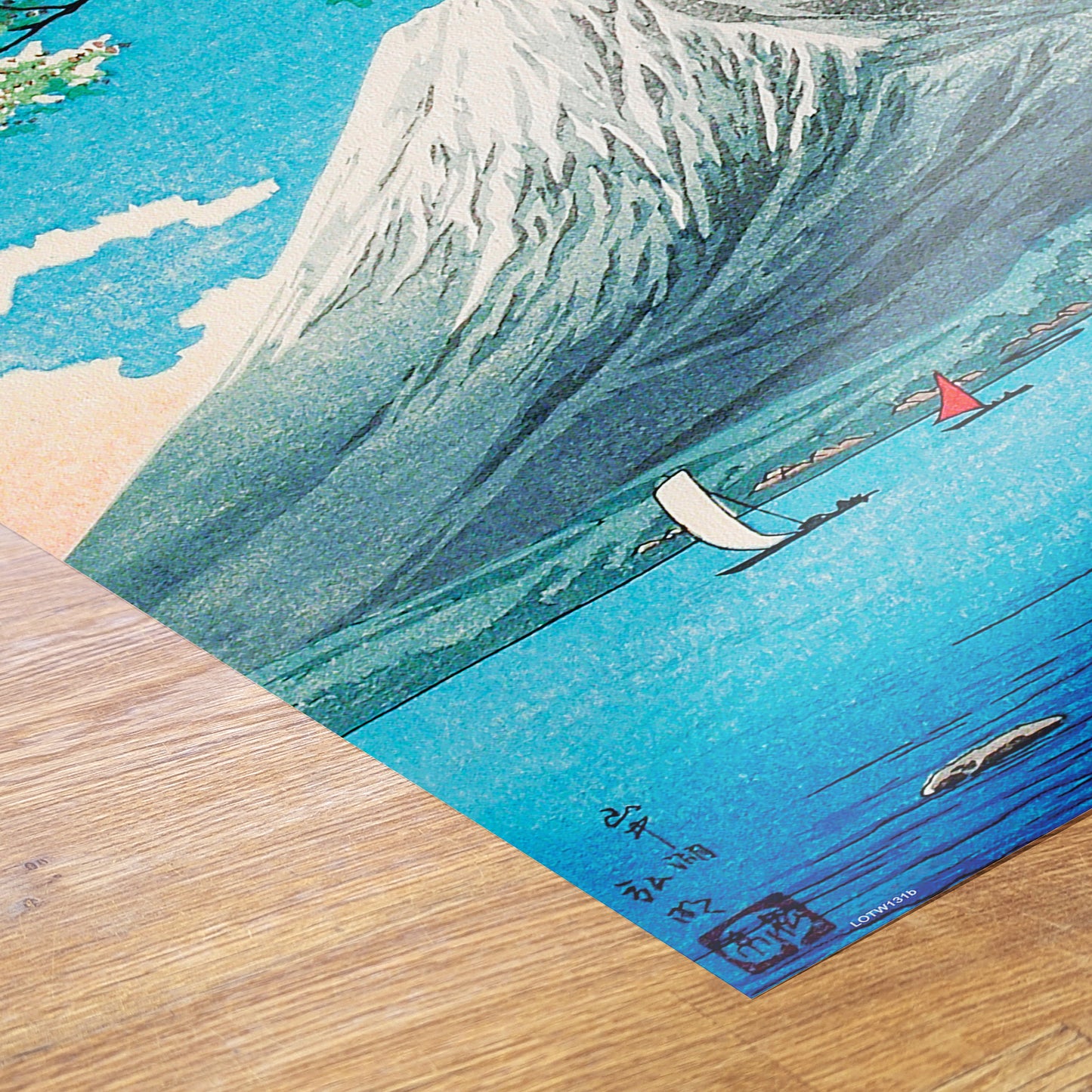 Mount Fuji from Lake Yamanaka by Hiroaki Takahashi Japenese Poster Art Print 50x70cm