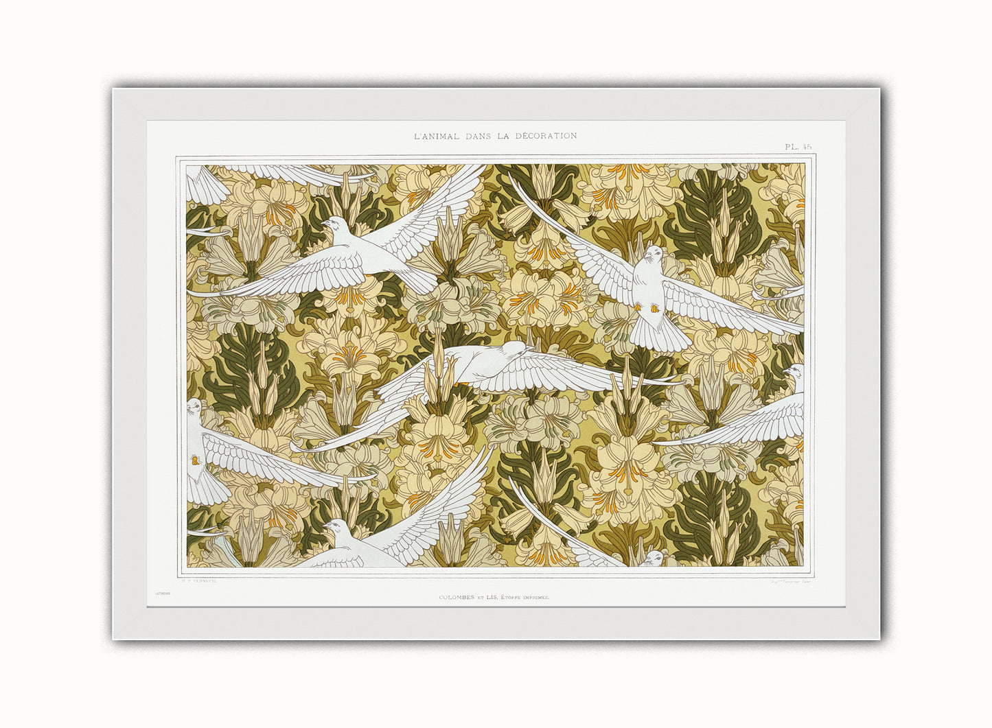 Botanical Print – Maurice Pillard Verneuil Botanical Wall Art 50x70cm White Frame