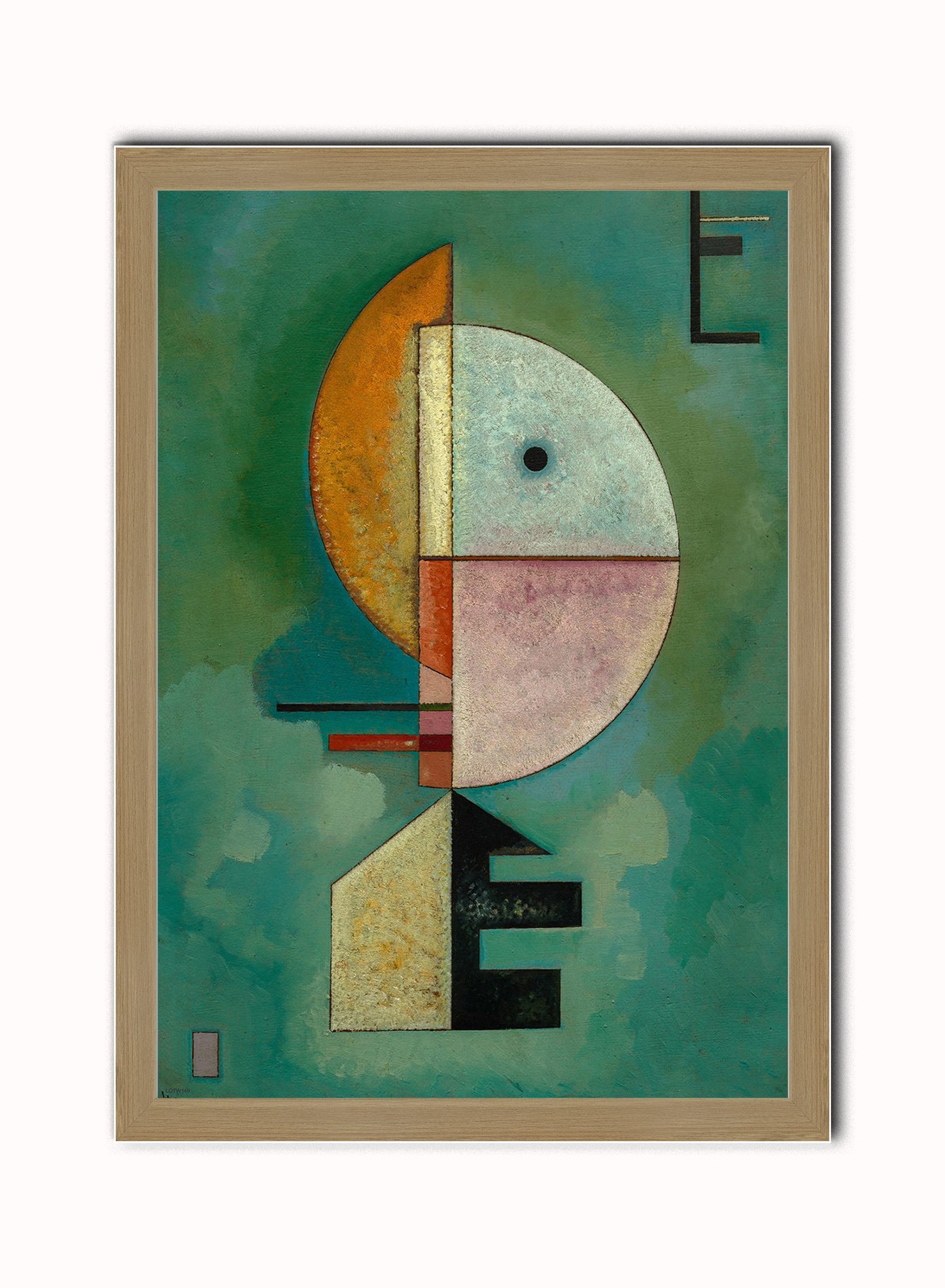Upward Kandinsky Vintage Poster Wall Art Print 50x70cm Light Wood Frame