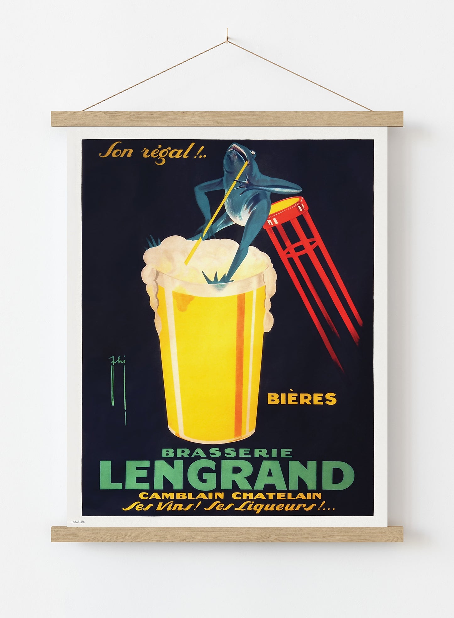 Brasserie Lengrand,Vintage Poster by Nover G. Piana Print – Nover G. Piana Vintage Poster Wall Art 50x70cm Poster Hanger