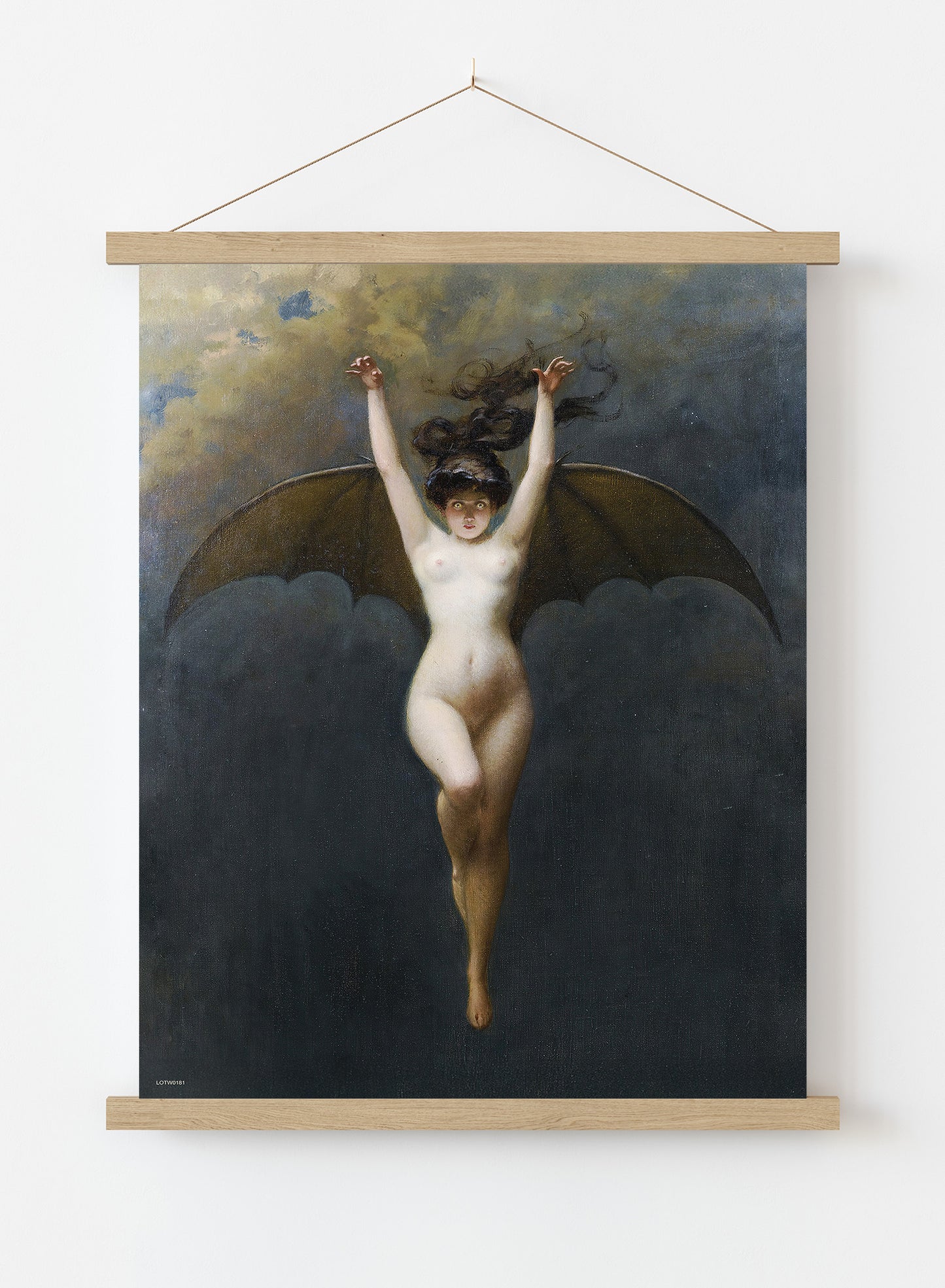 The Bat Woman by Albert Joseph Pénot. Print – Albert Joseph Pénot. Vintage Art Wall Art 50x70cm Poster Hanger