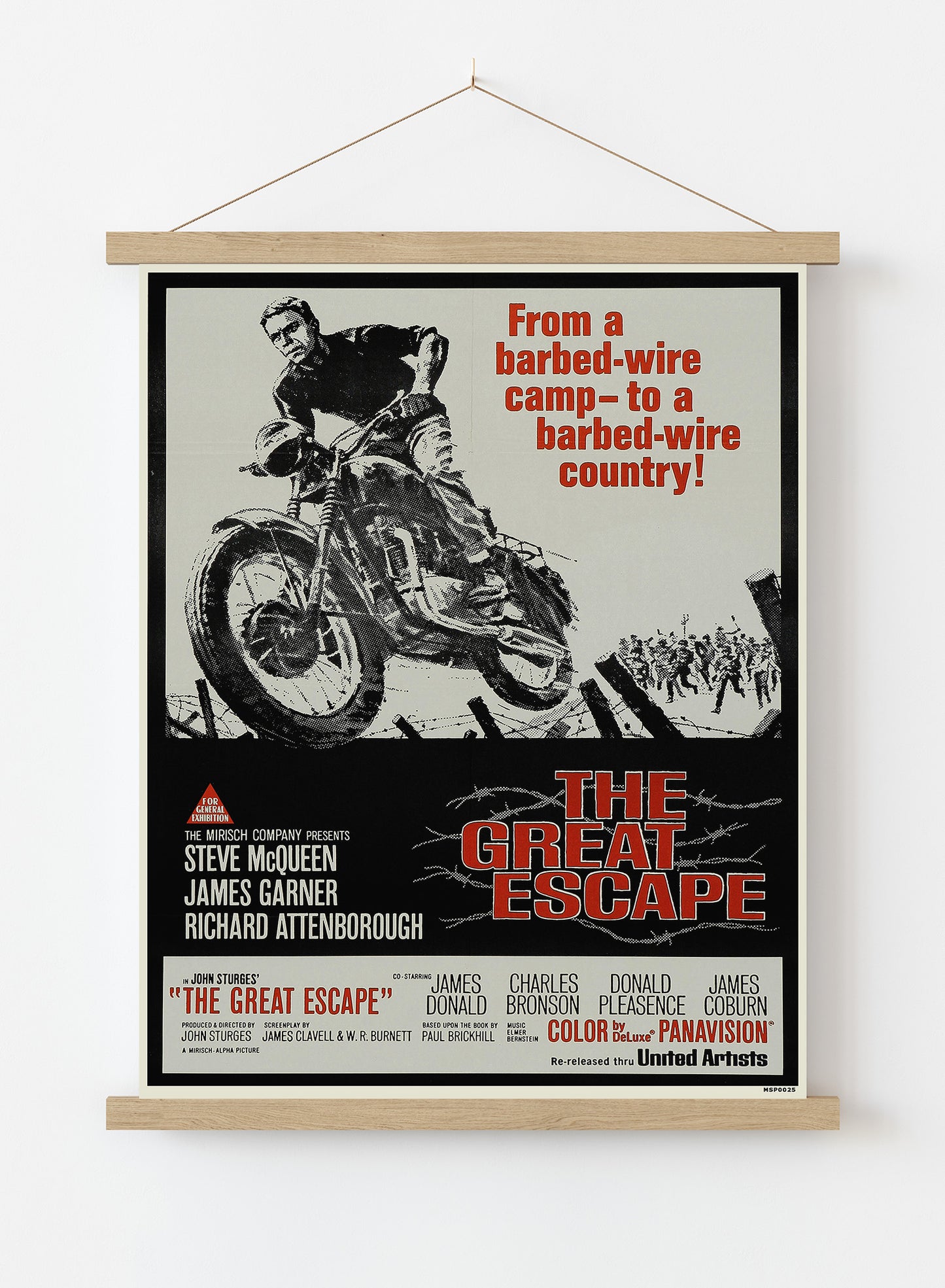 Great escape Steve Mqueen Vintage Poster Wall Art Print 30x40cm Hanger