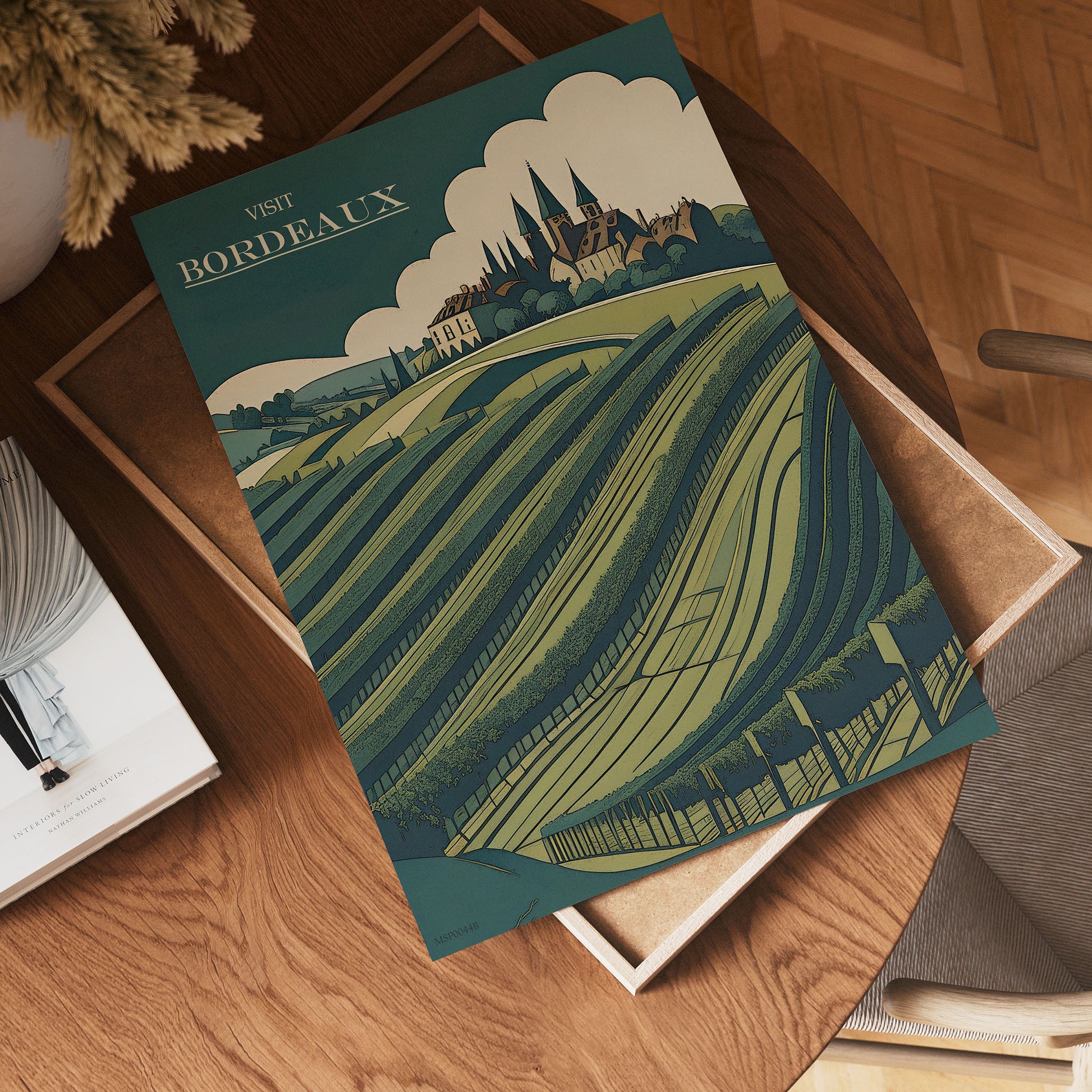 Visit Bordaux Wine region travel Poster Art Print 30x40cm